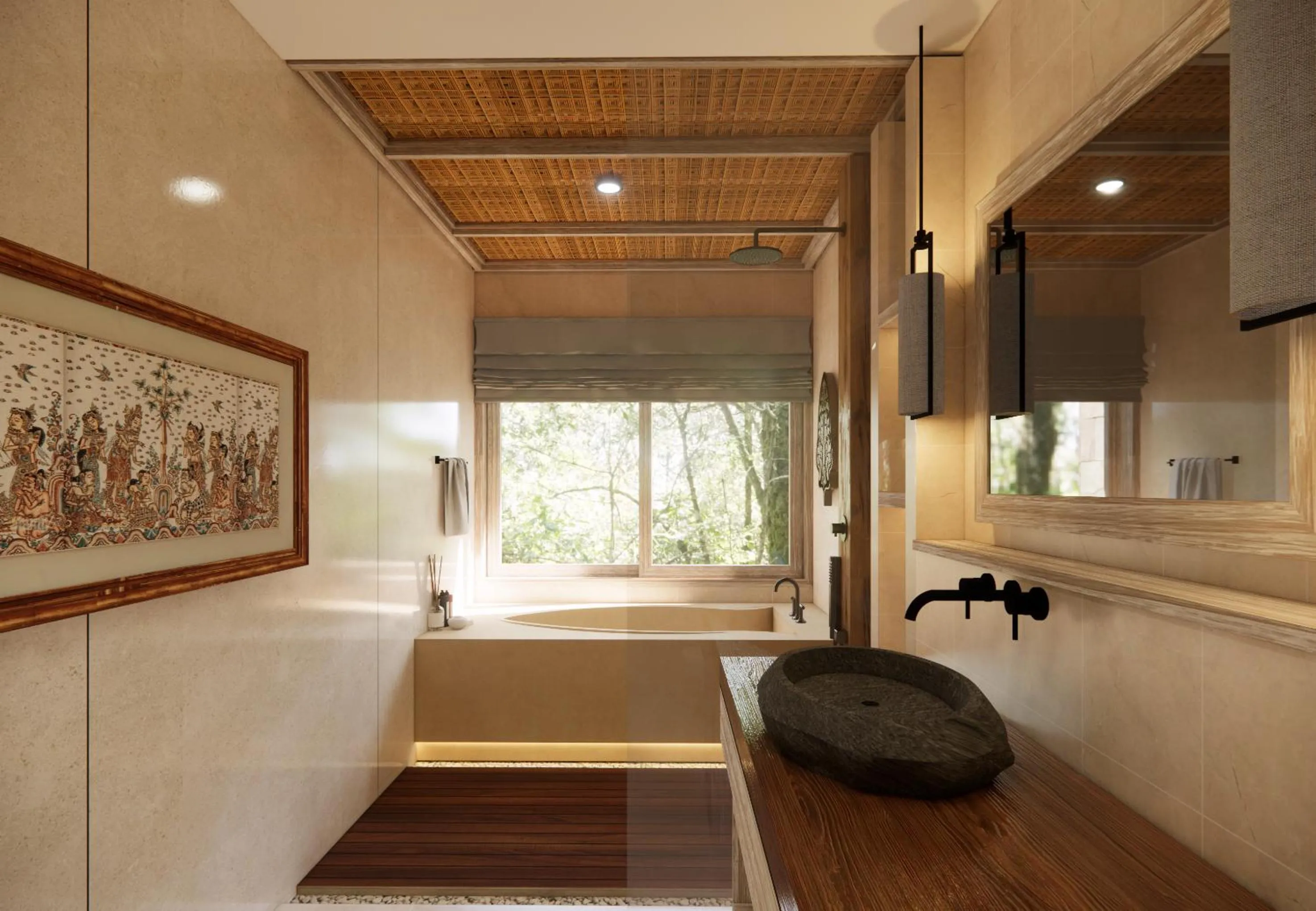 Bathroom in The Kayon Resort