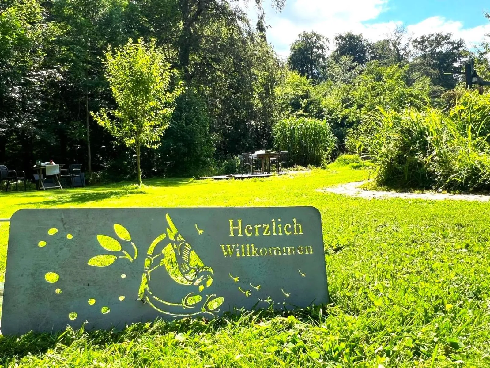 Garden view in Wohnungen unter Reet