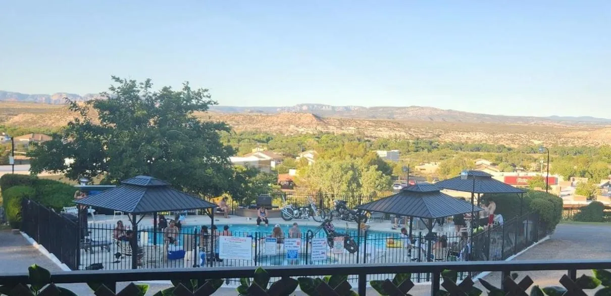 Pool view in The View Motel