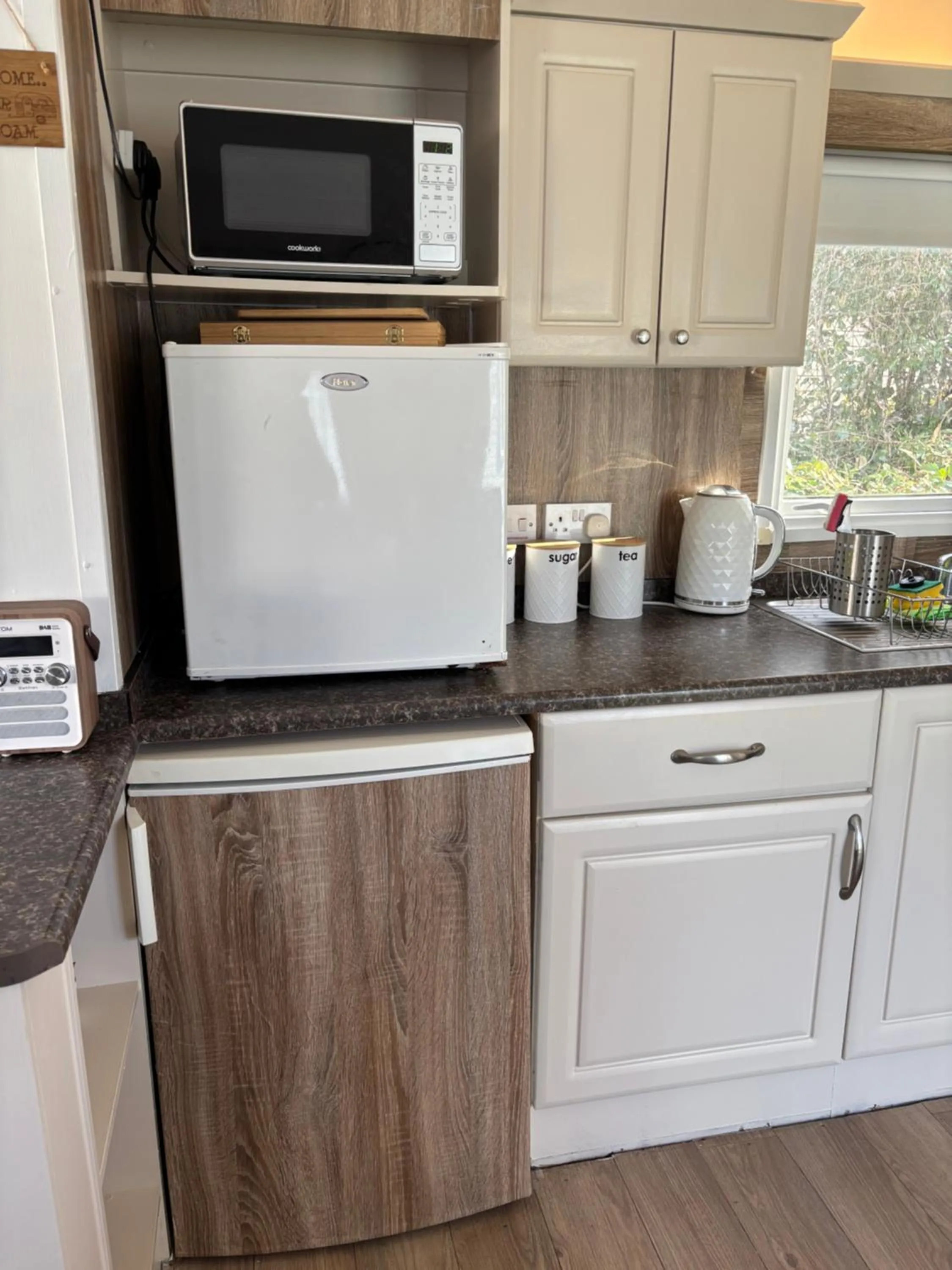 Kitchen or kitchenette in Haven Caravan Park Cala Gran 3 bedrooms Fleetwood