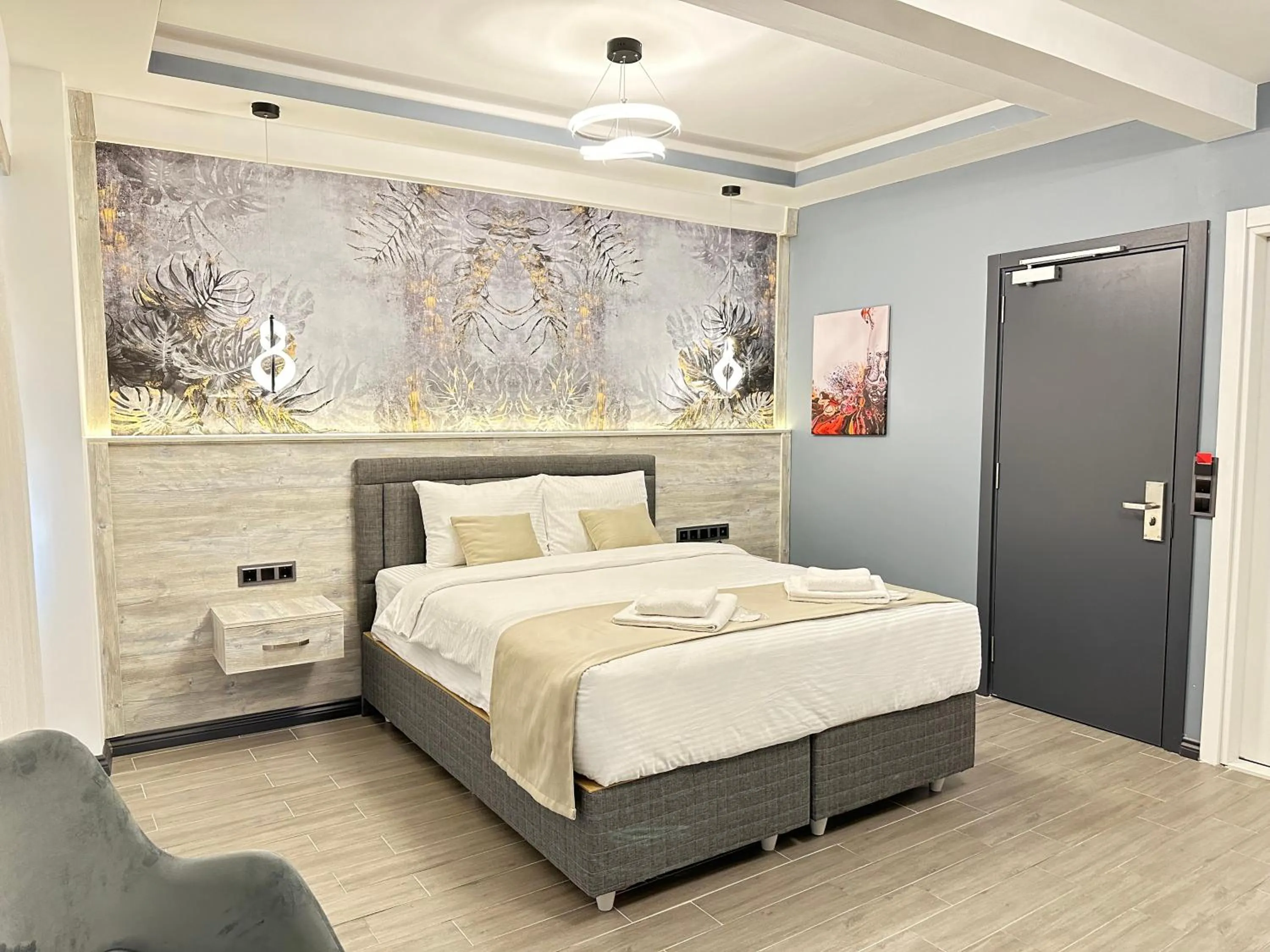 Bed in Blue Moonrise Hotel