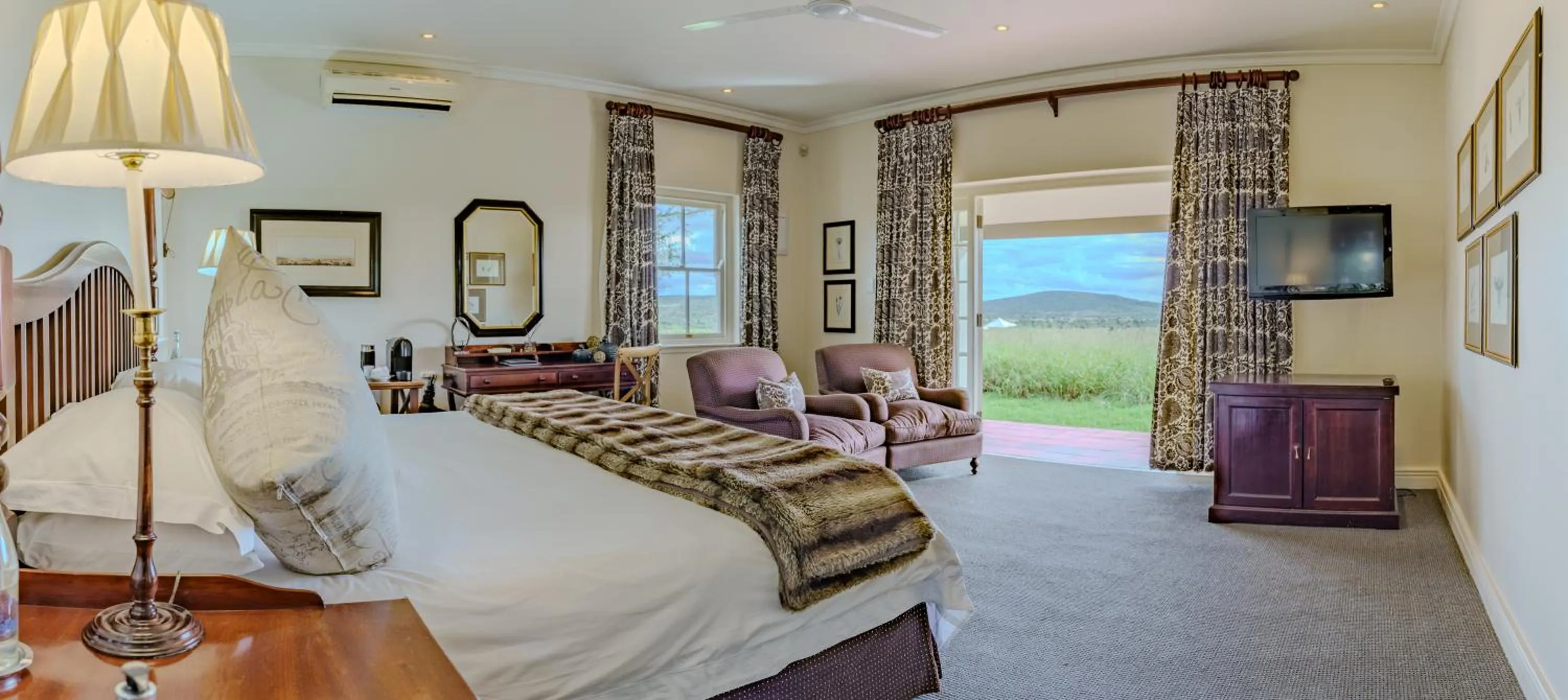 Bed in RiverBend Lodge