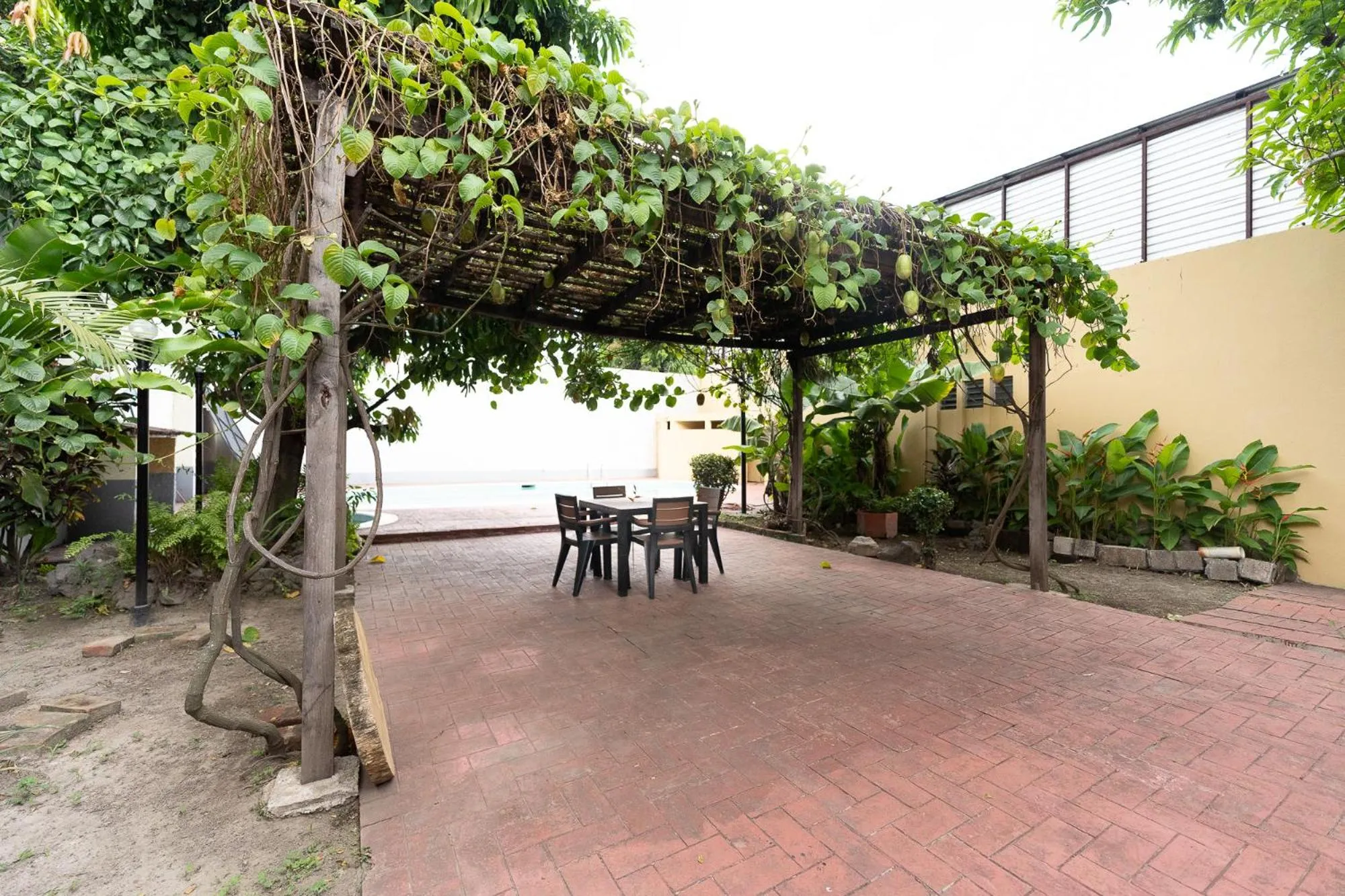 Garden view in Volcano Hostal y Restaurante