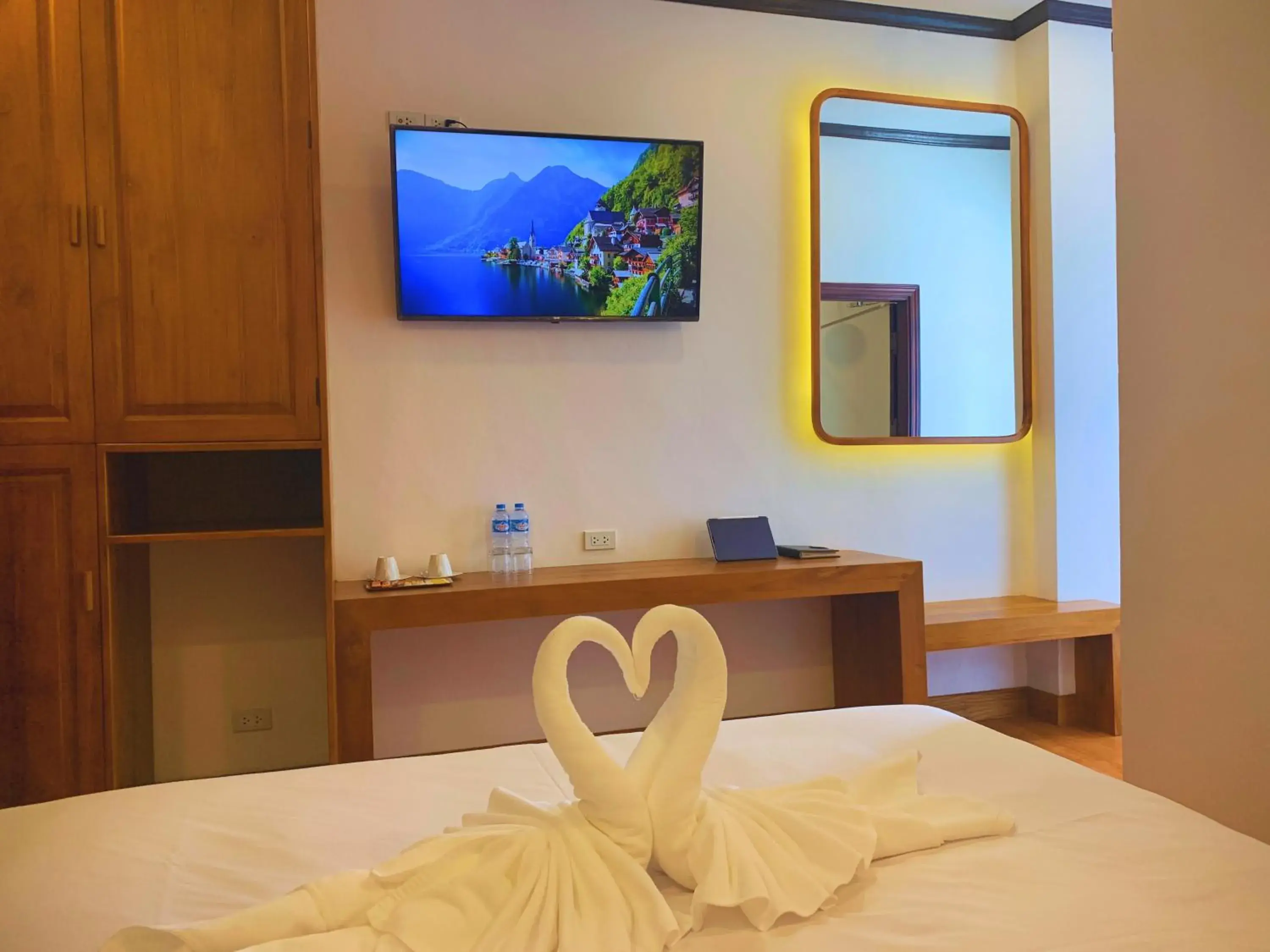 Bed in Oudomsin VangVieng Hotel Bed in Oudomsin VangVieng Hotel