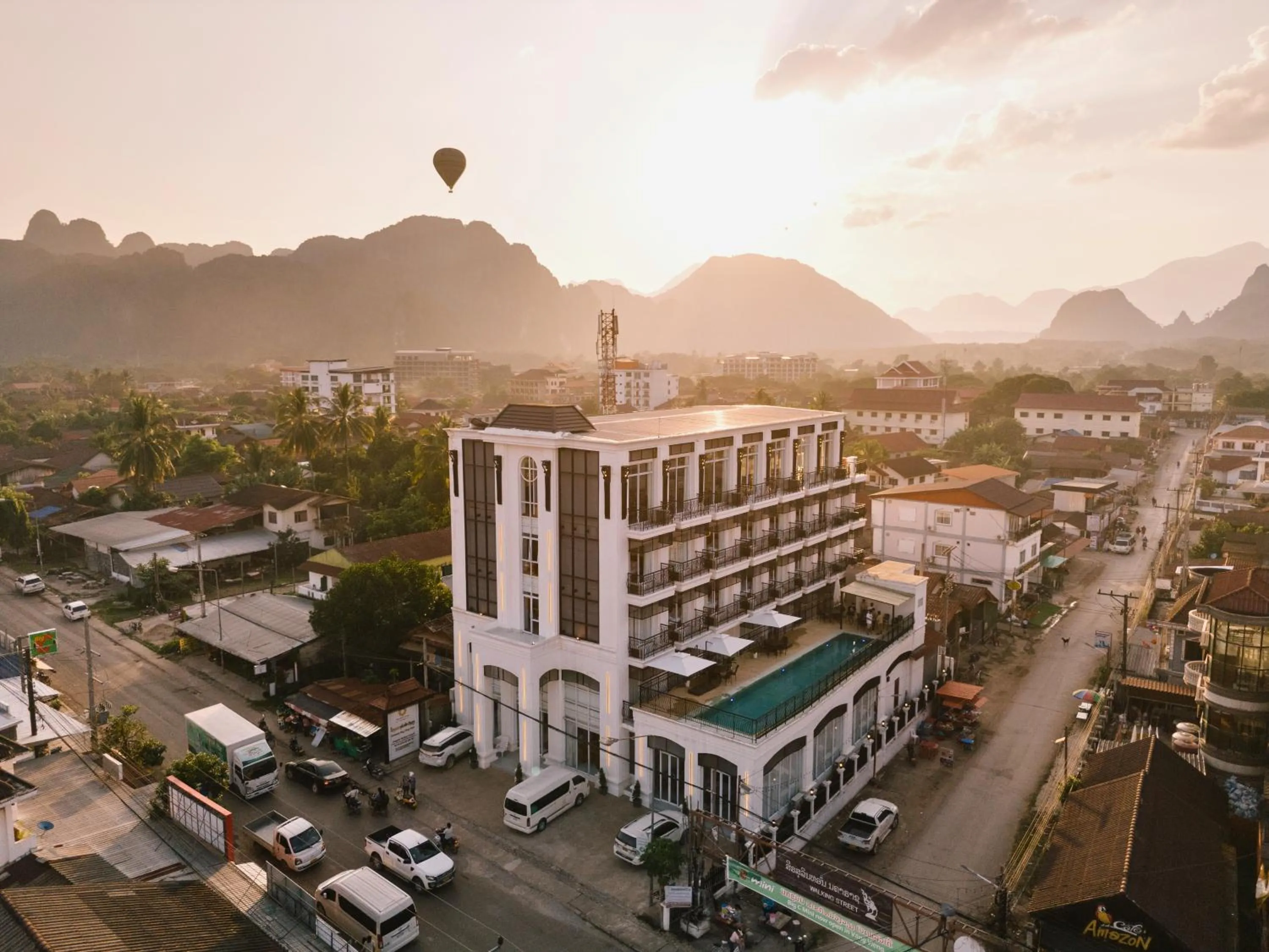 Bird's eye view in Oudomsin VangVieng Hotel