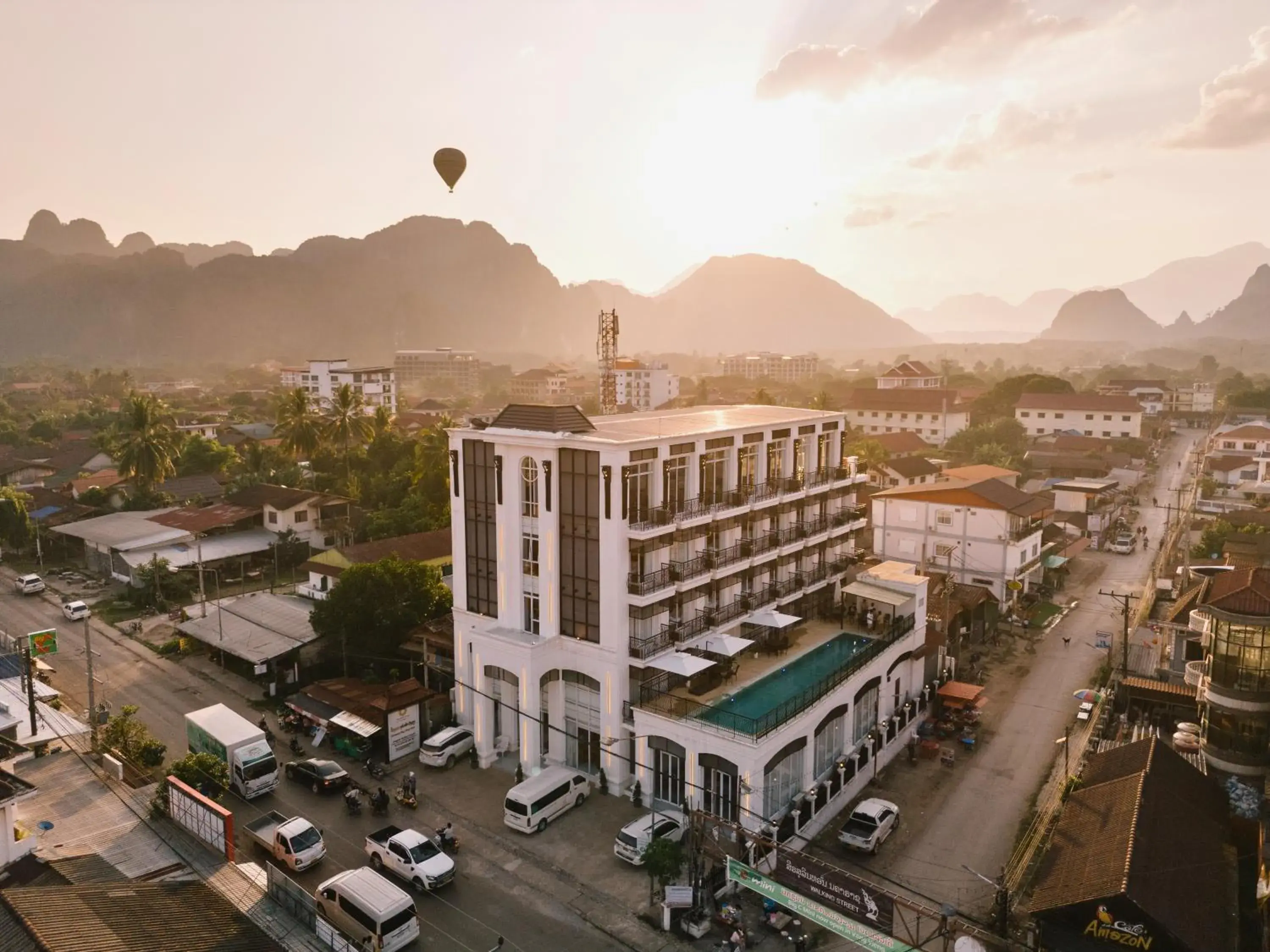 Bird's eye view in Oudomsin VangVieng Hotel Bird's eye view in Oudomsin VangVieng Hotel