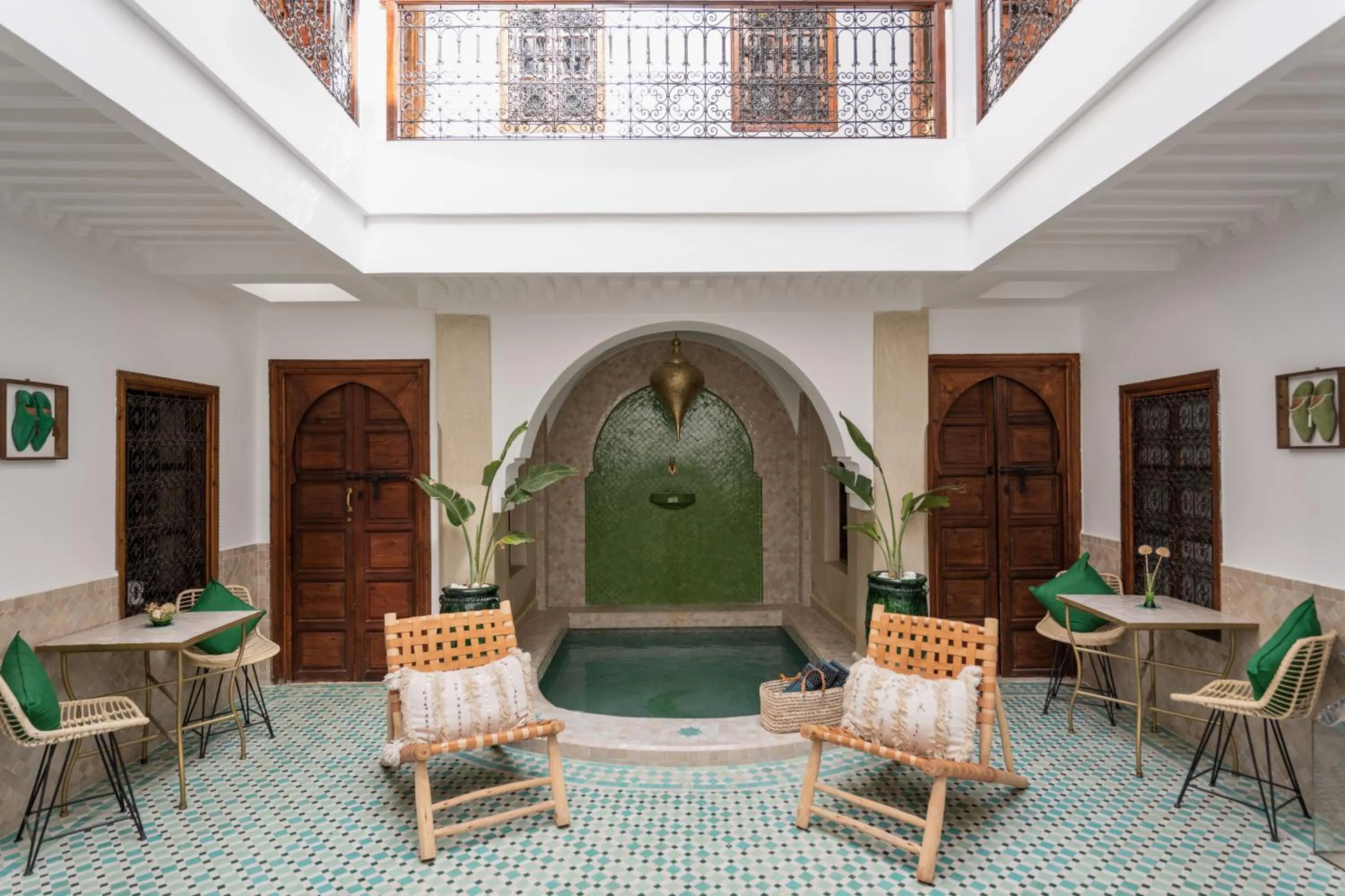 Seating area in Riad of the Moon