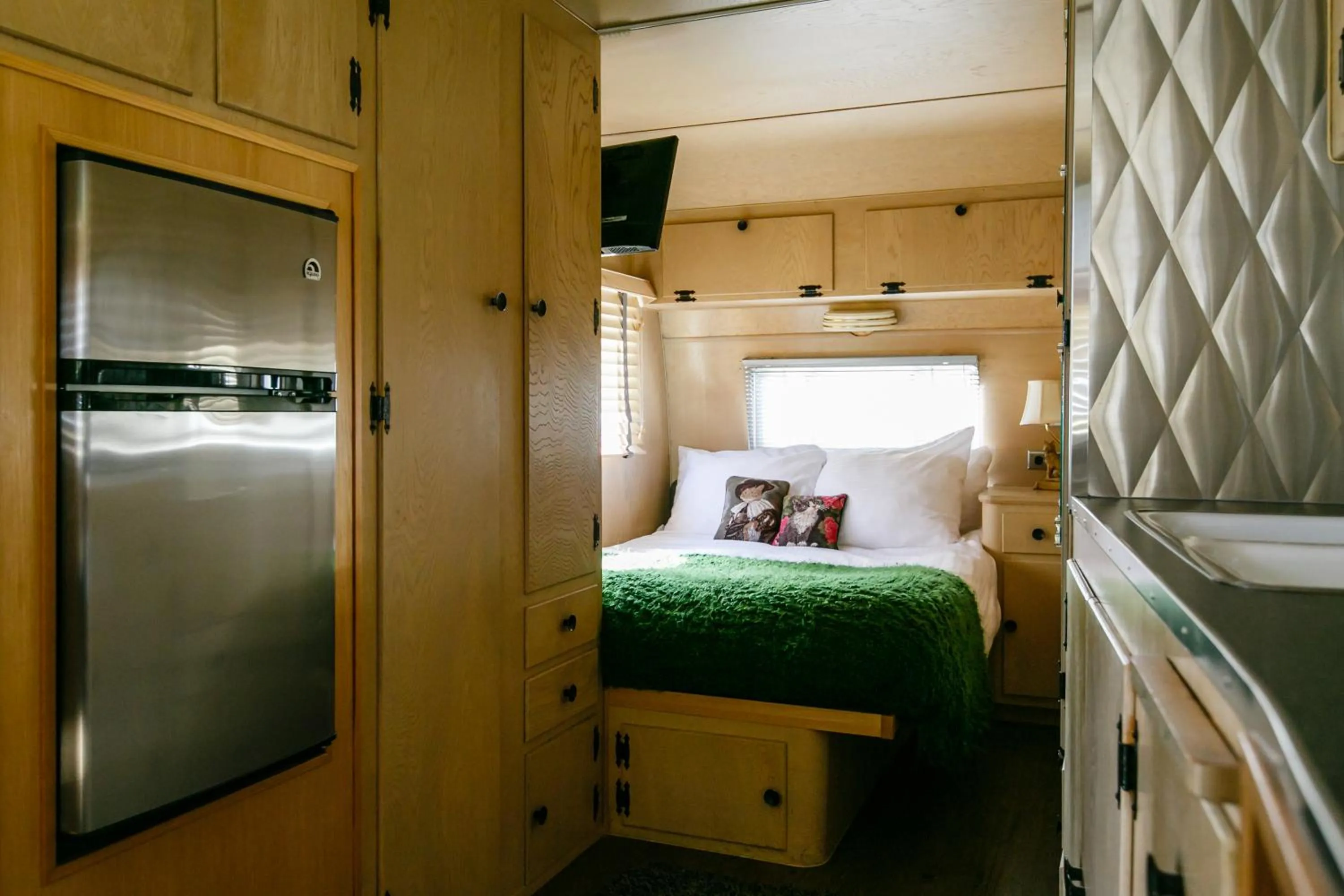 Bed in The Vintages Trailer Resort