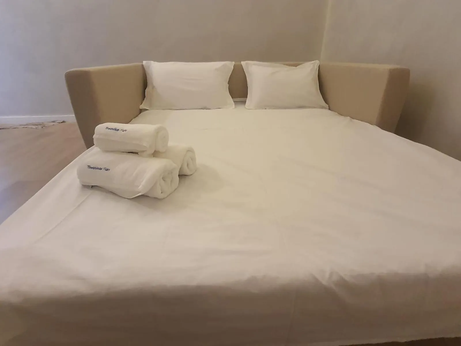 Bed in Apart-hotel Theotókos Flats