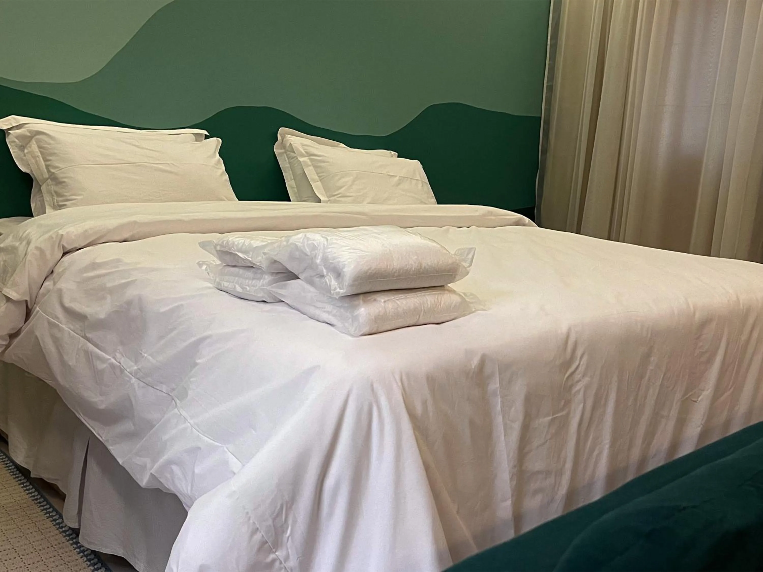Bed in Apart-hotel Theotókos Flats