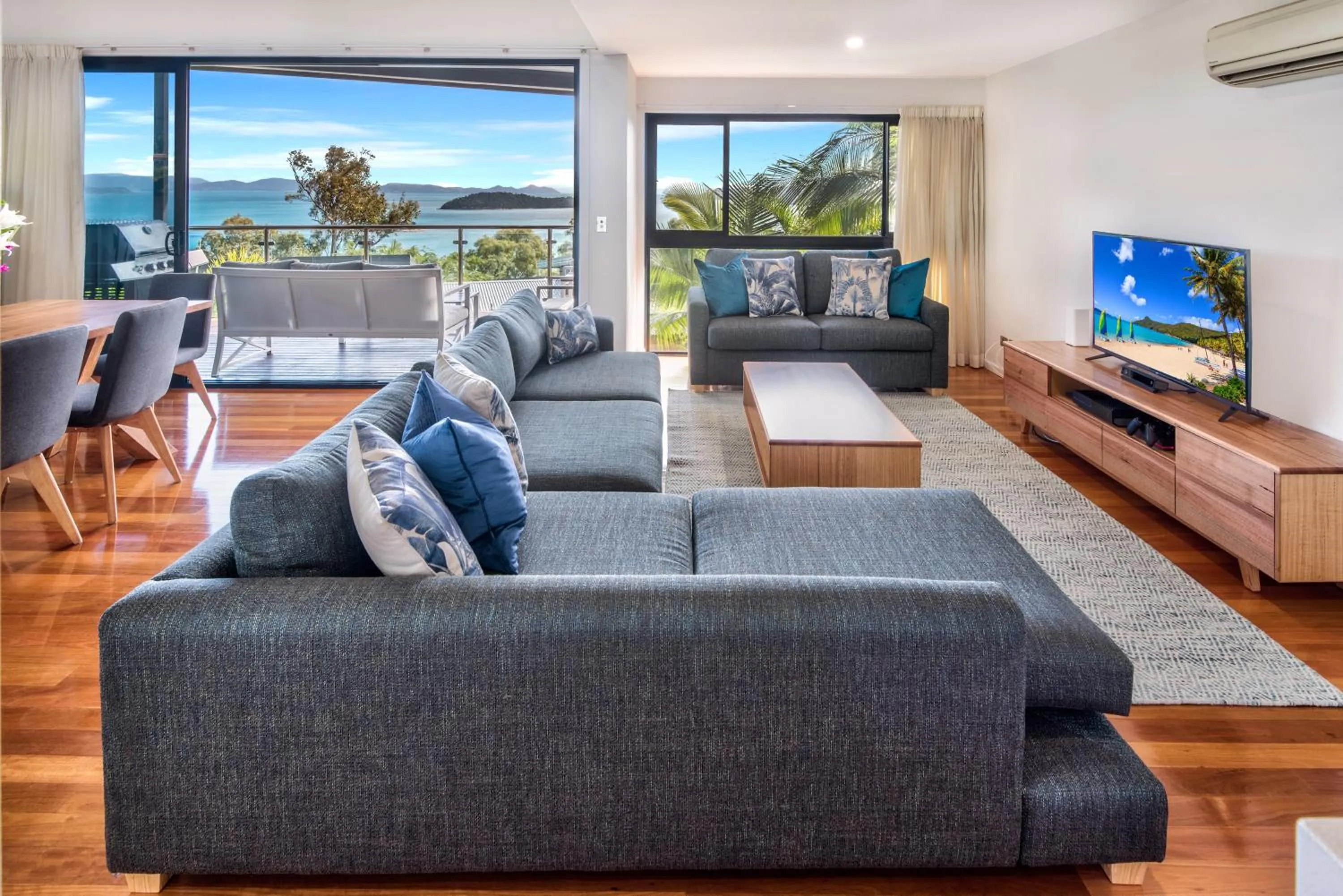 Living room in Pinnacle Apartments on Hamilton Island by HIHA