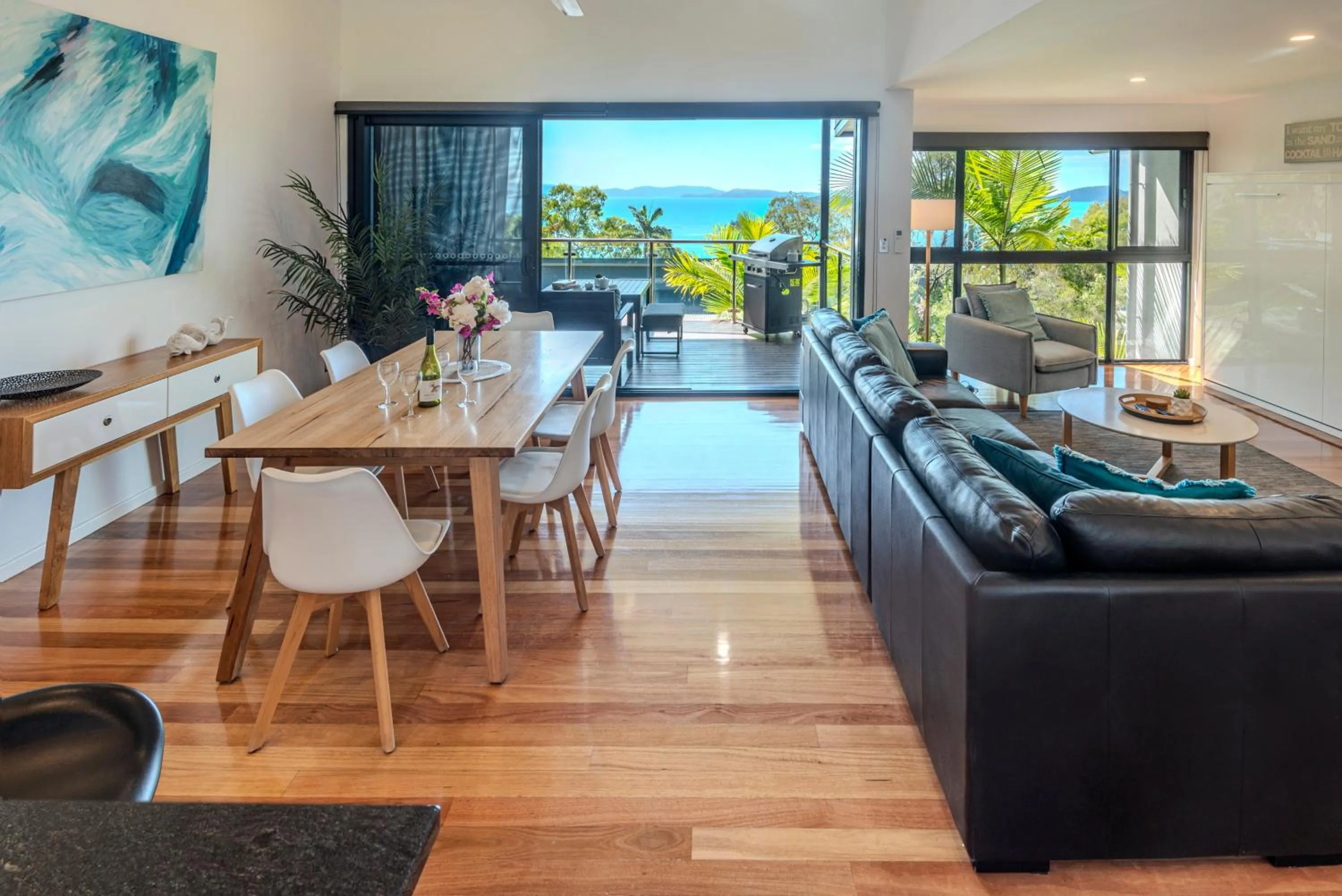 Dining area in Pinnacle Apartments on Hamilton Island by HIHA