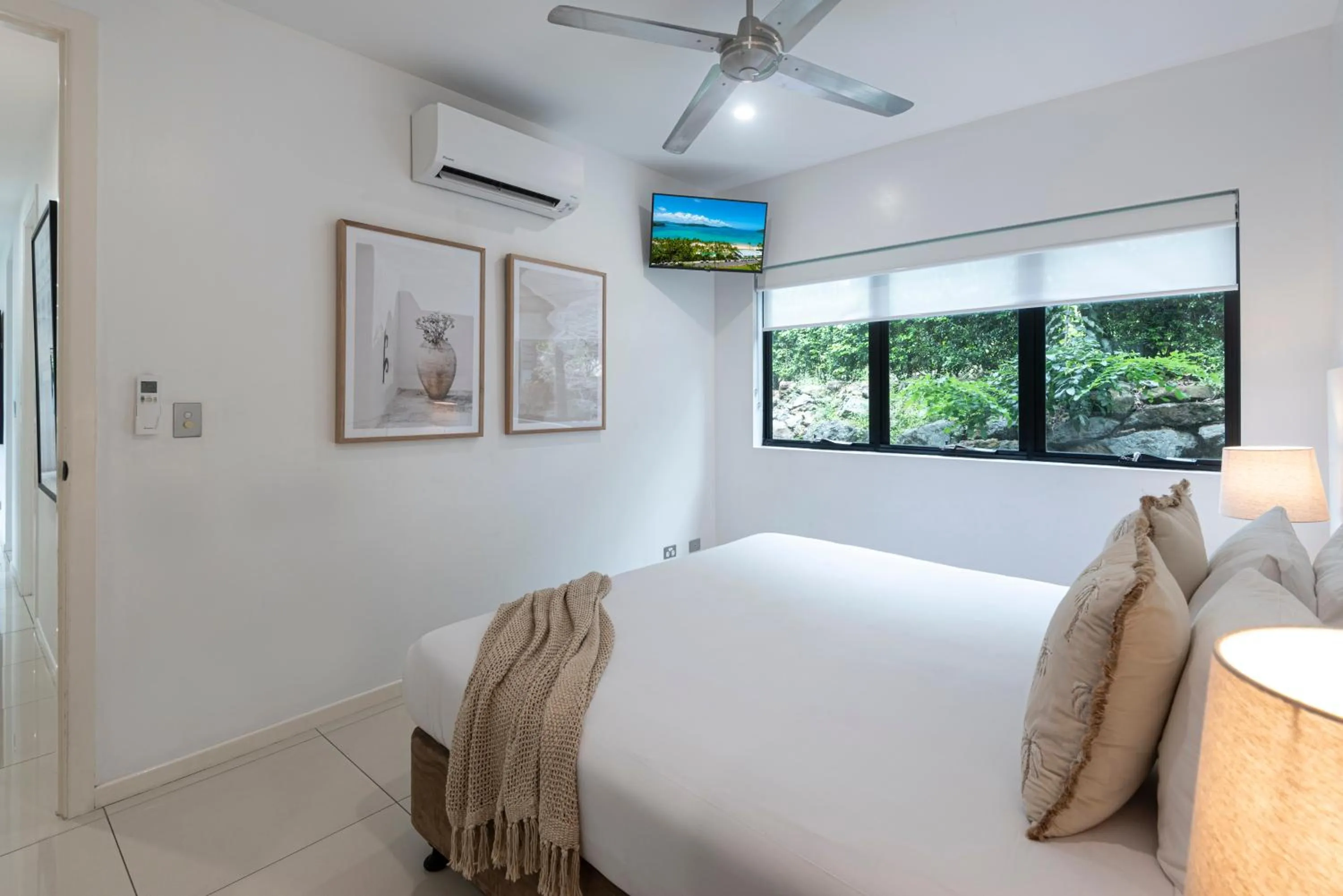 Bedroom, Bed in Pinnacle Apartments on Hamilton Island by HIHA
