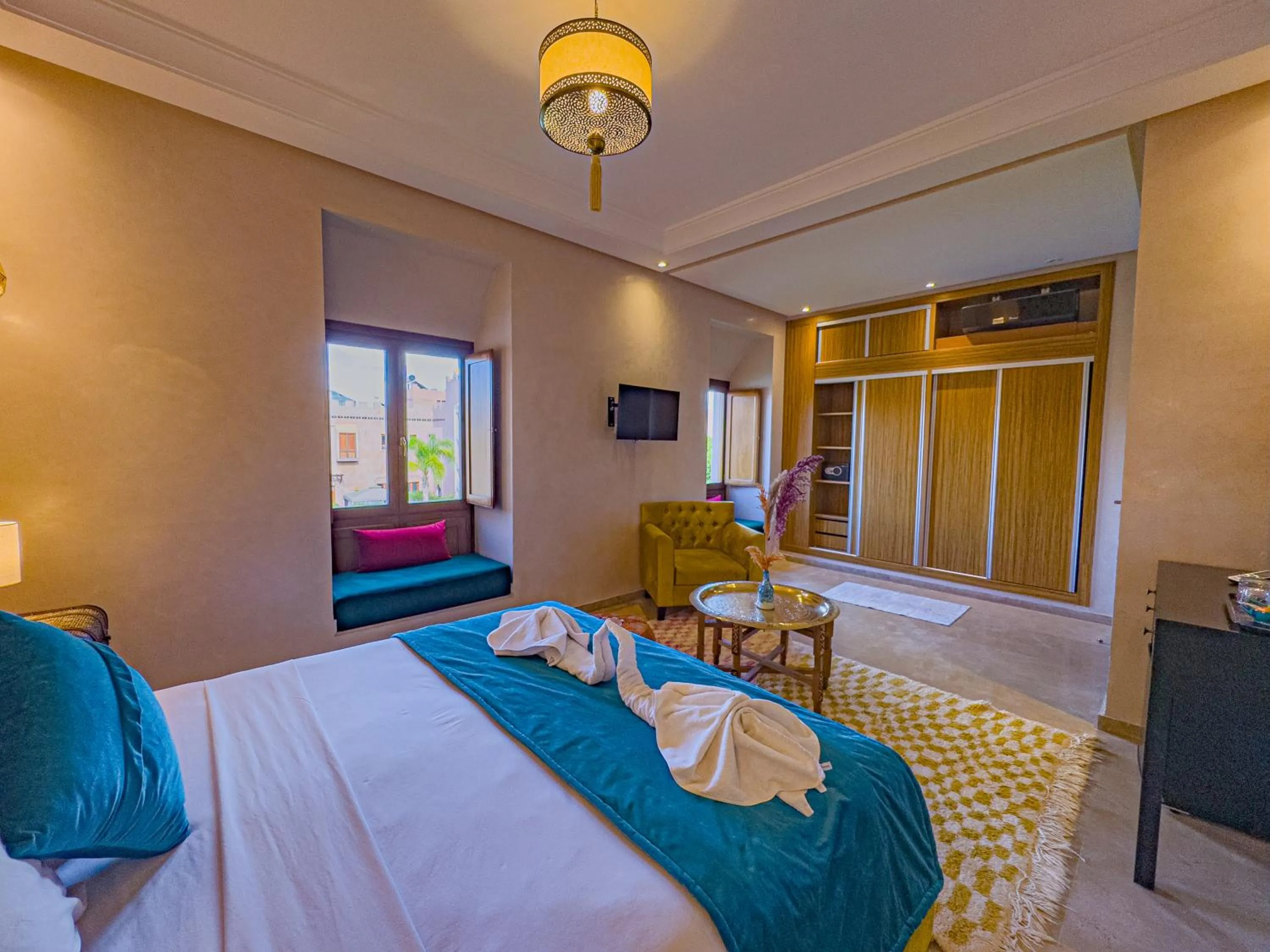 Bed in Riad Azia