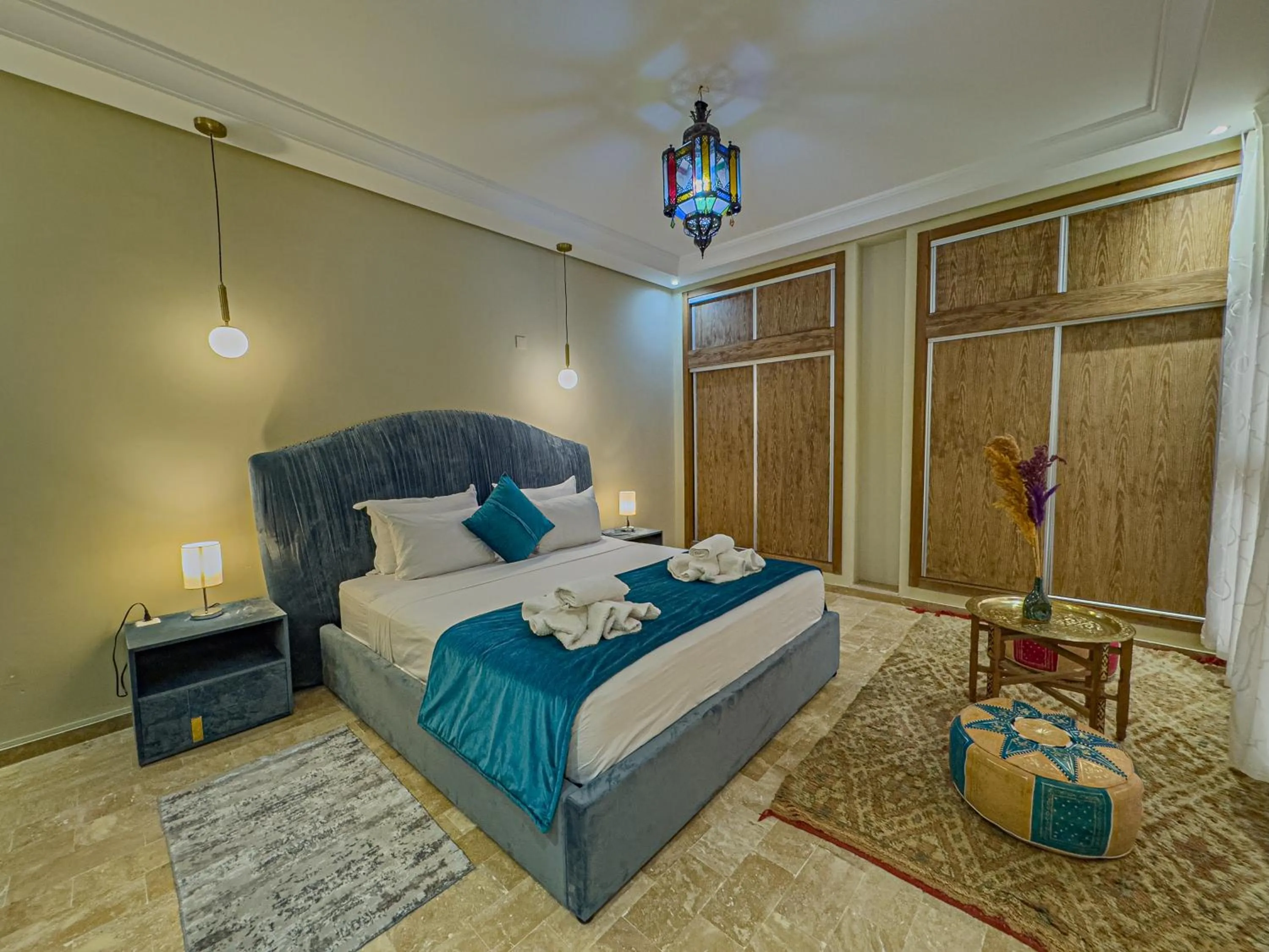 Bed in Riad Azia