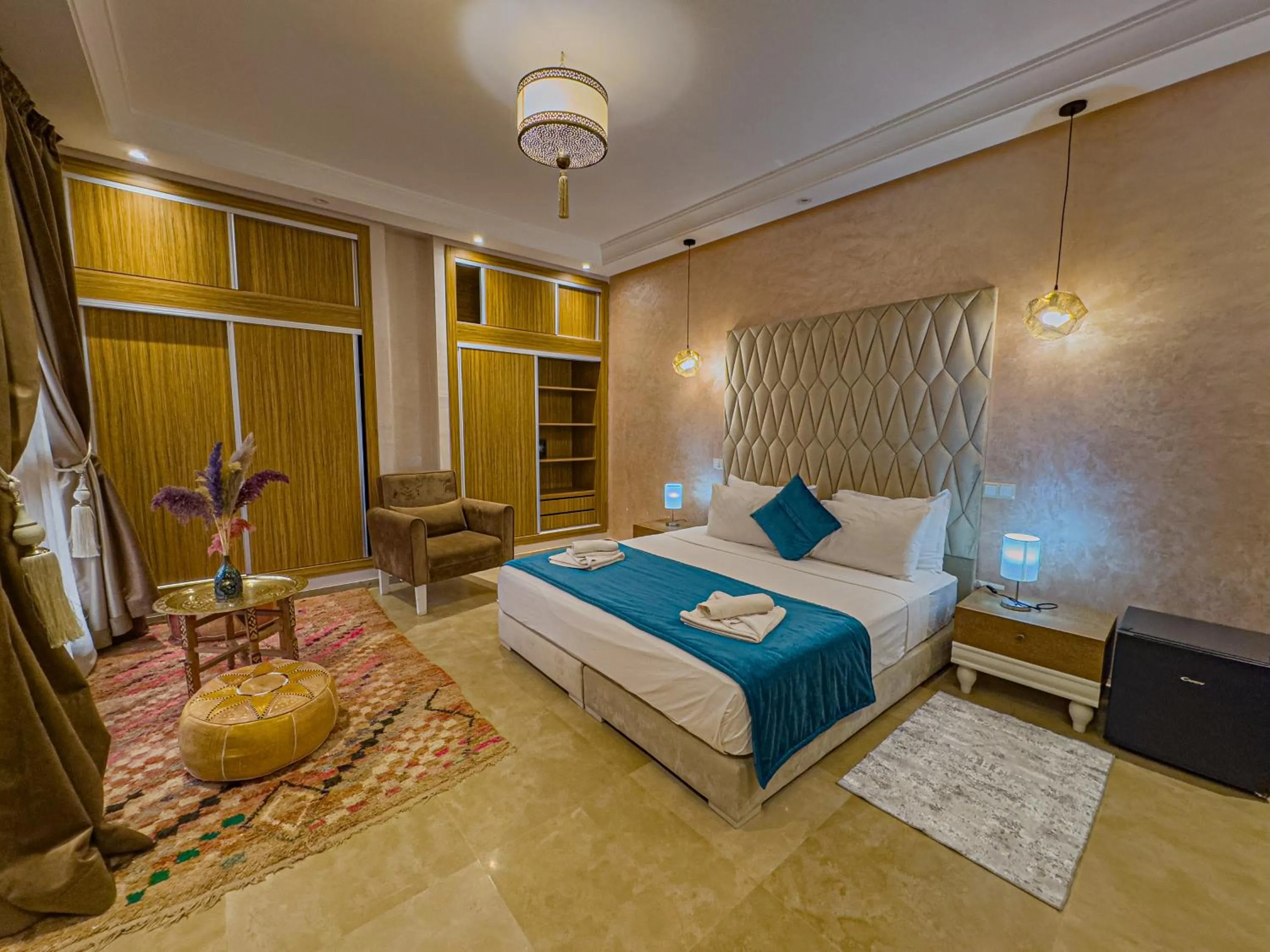 Bed in Riad Azia