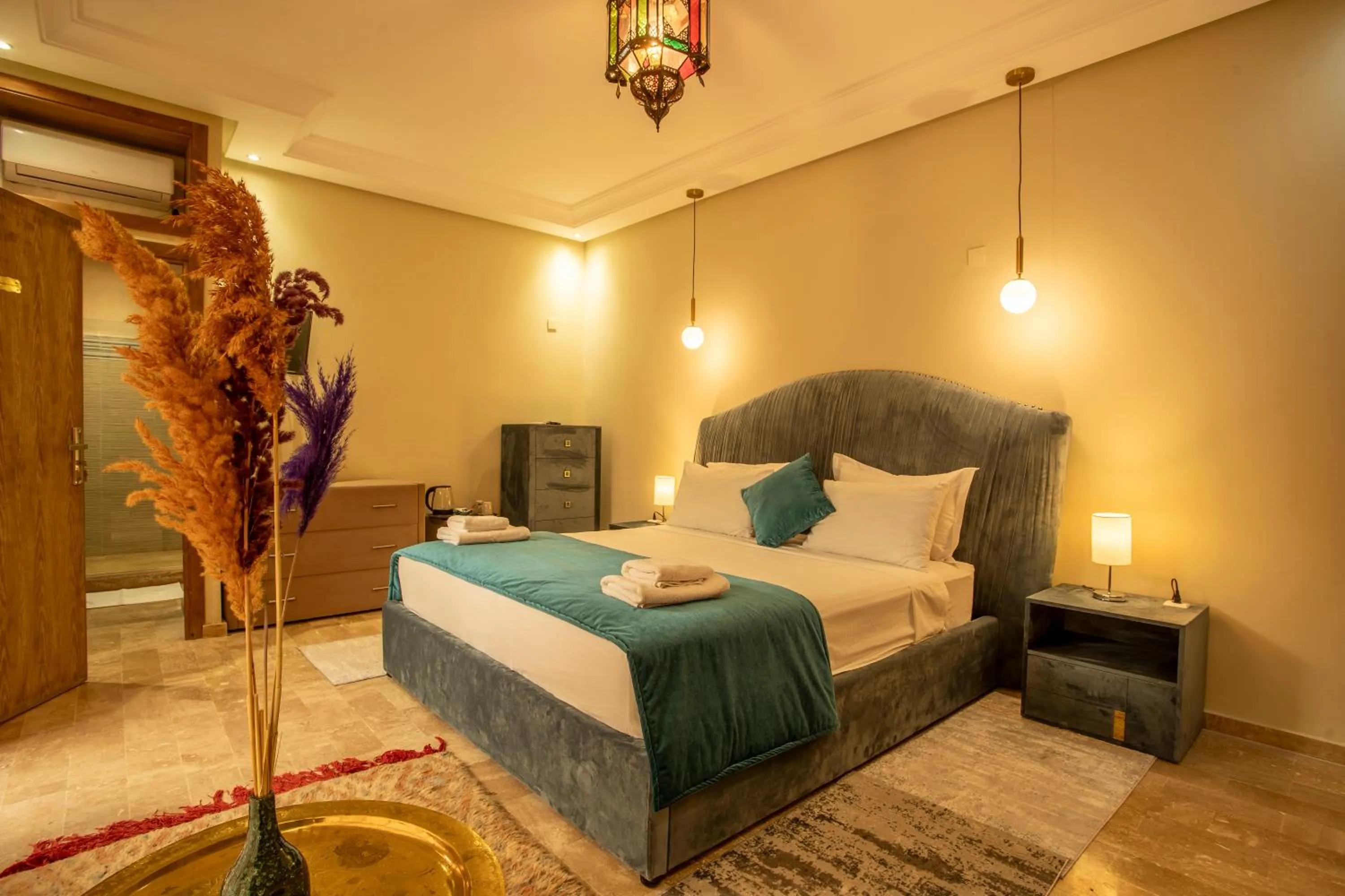 Bed in Riad Azia