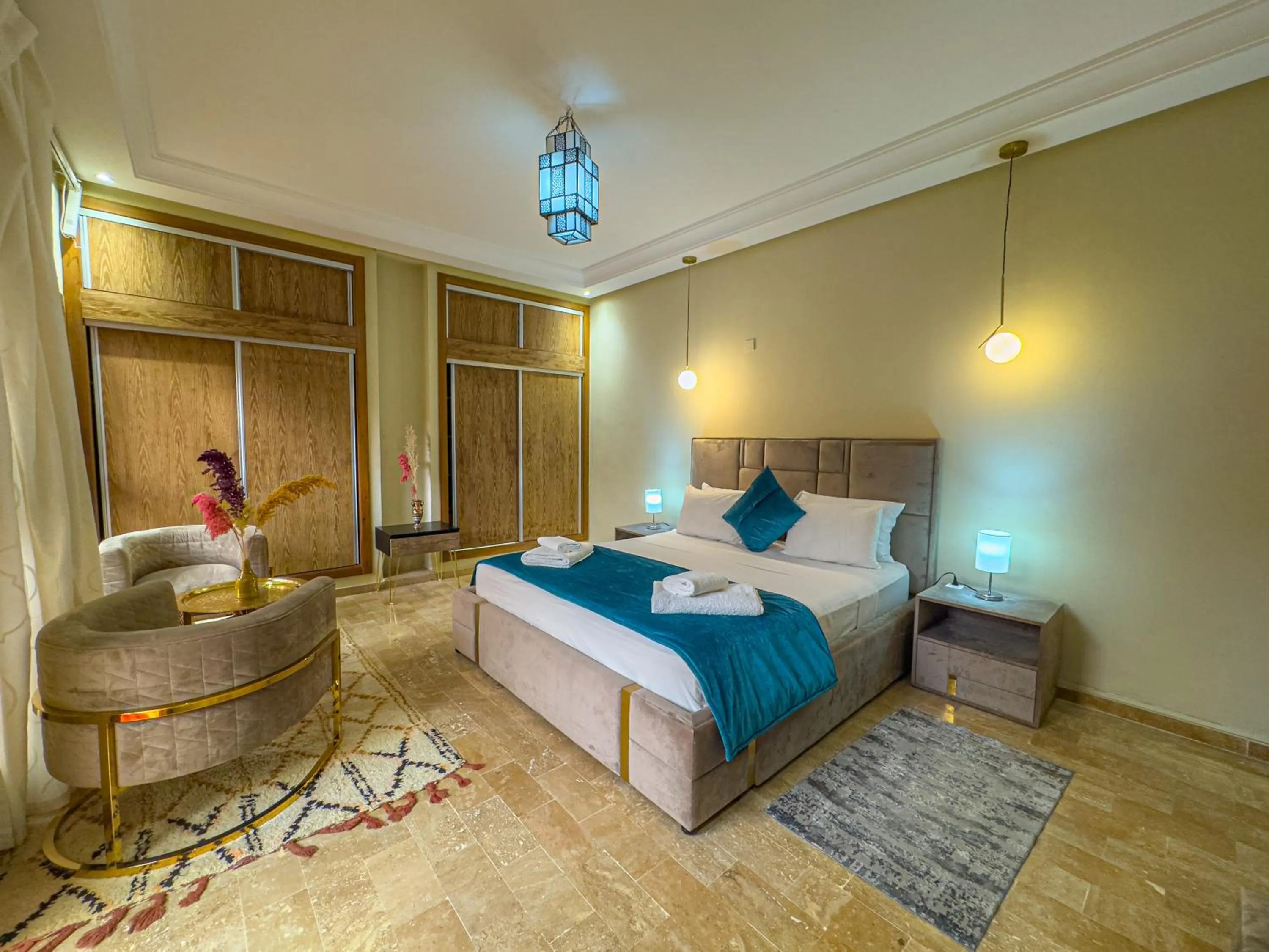 Bed in Riad Azia