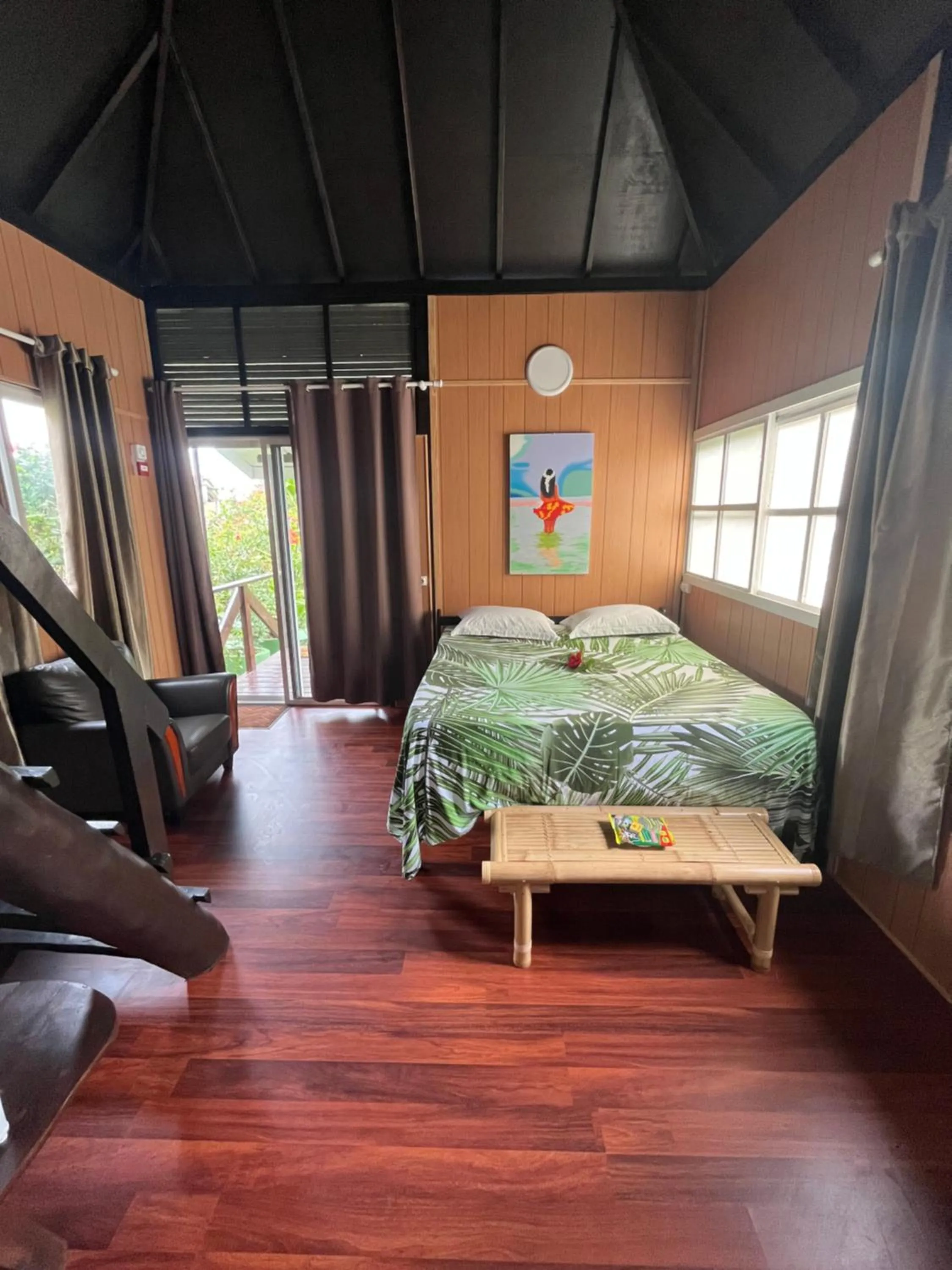 Bed in Pension Hibiscus Taha'a