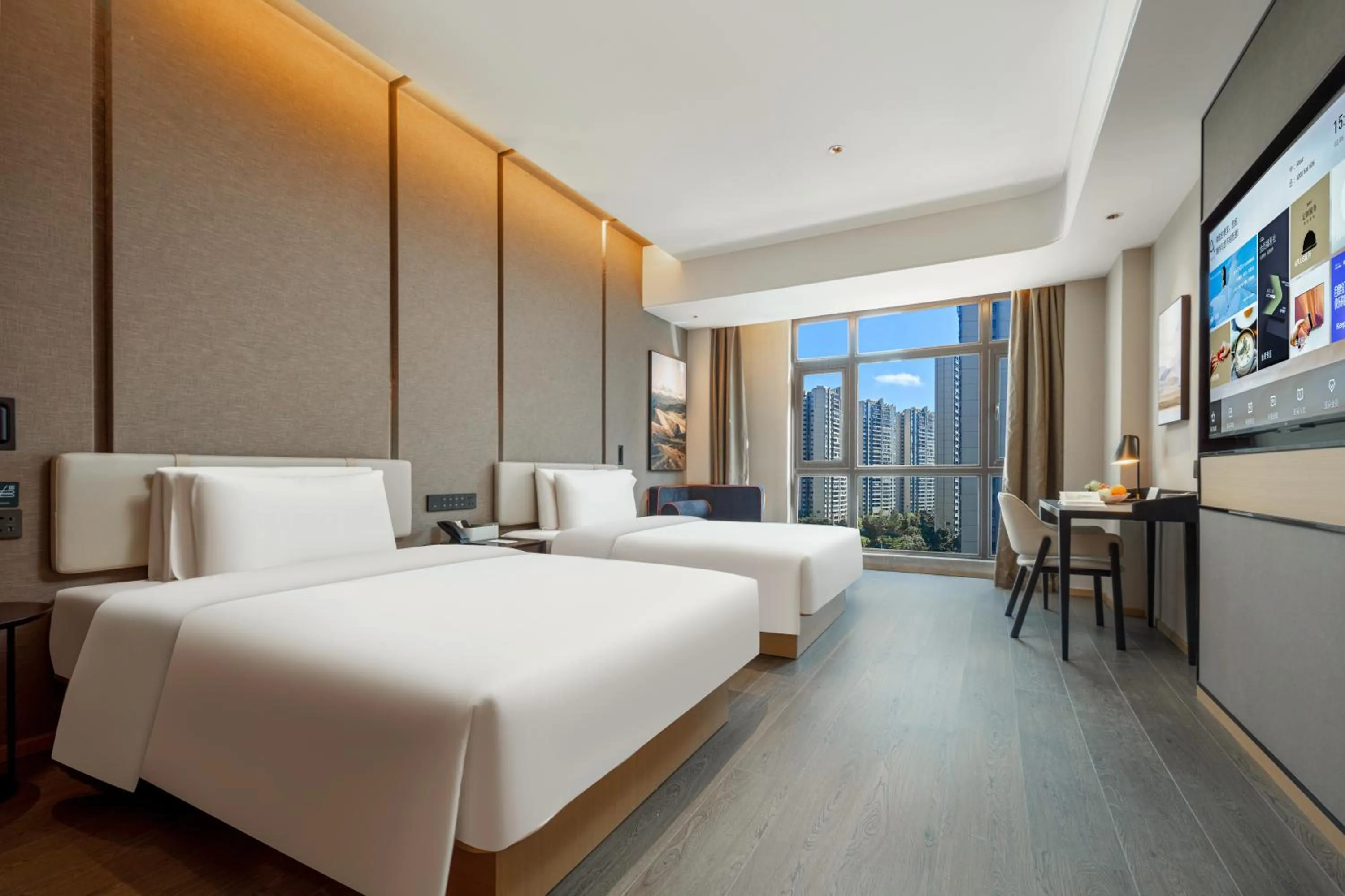 TV and multimedia, Bed in Atour Hotel Meizhou West Station R&F Center