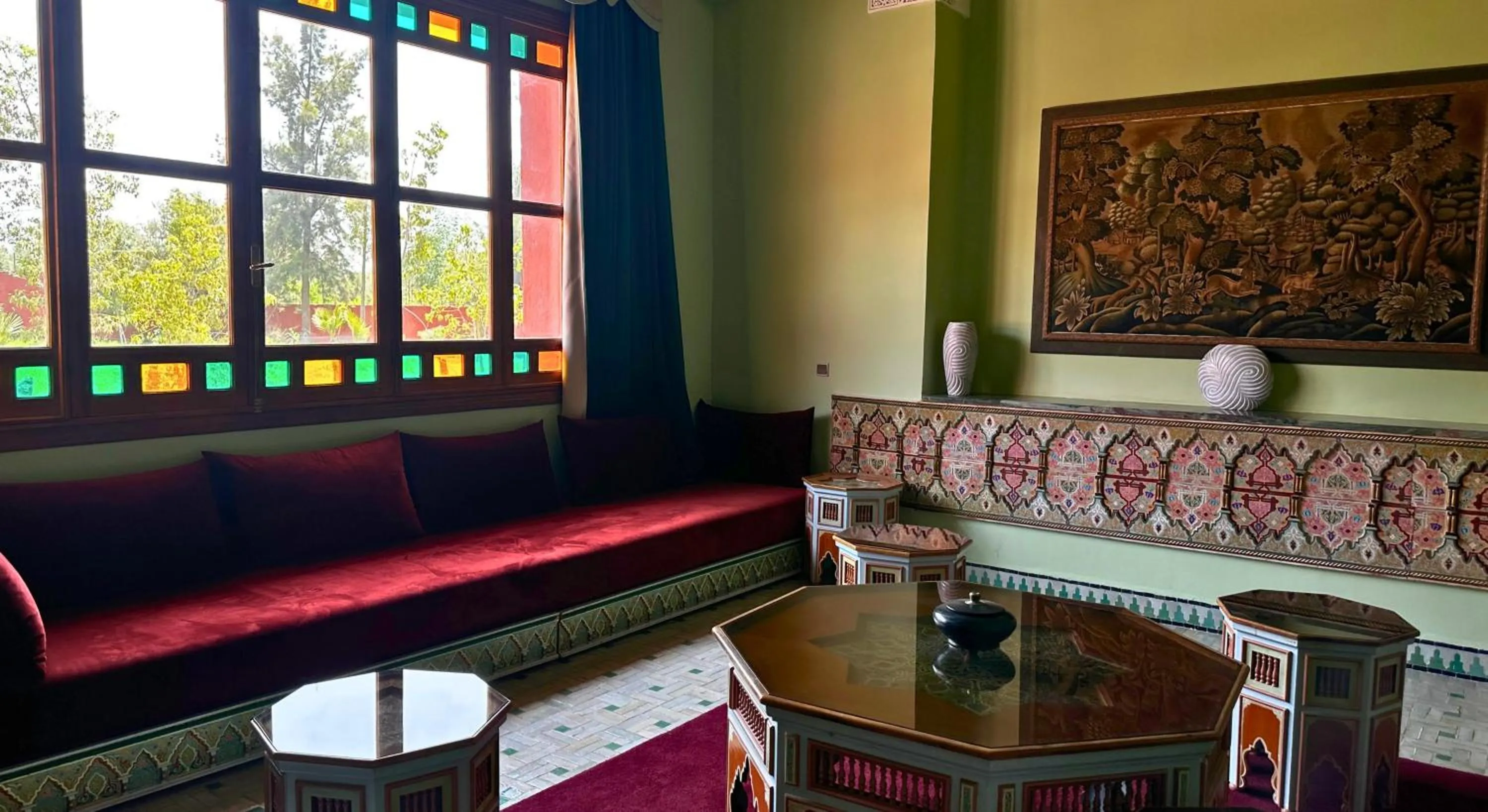 Seating area in Nomadz Palace