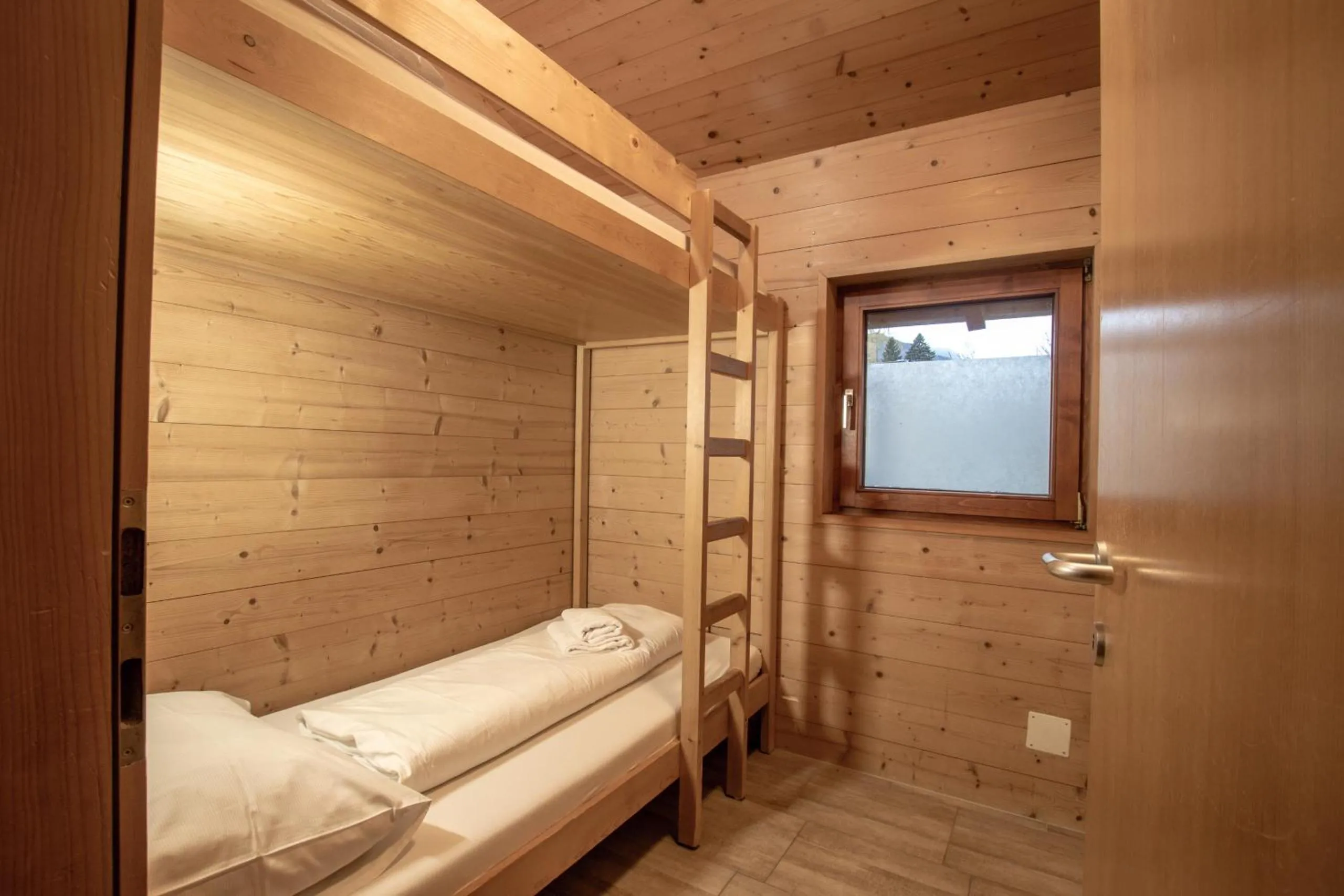 Bed in Lake and Mountain View