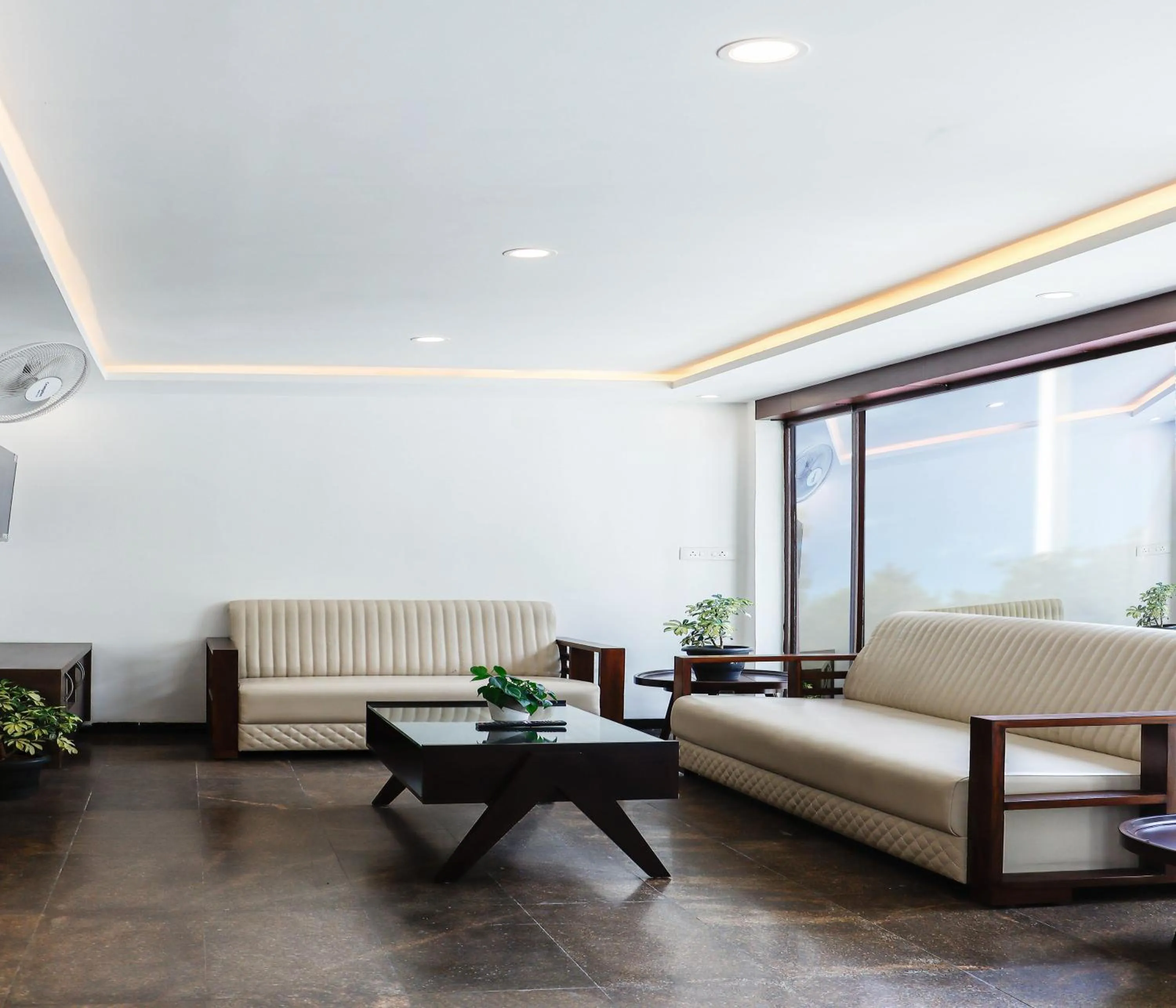 Seating area in Hotel Vinayaga Tiruppur