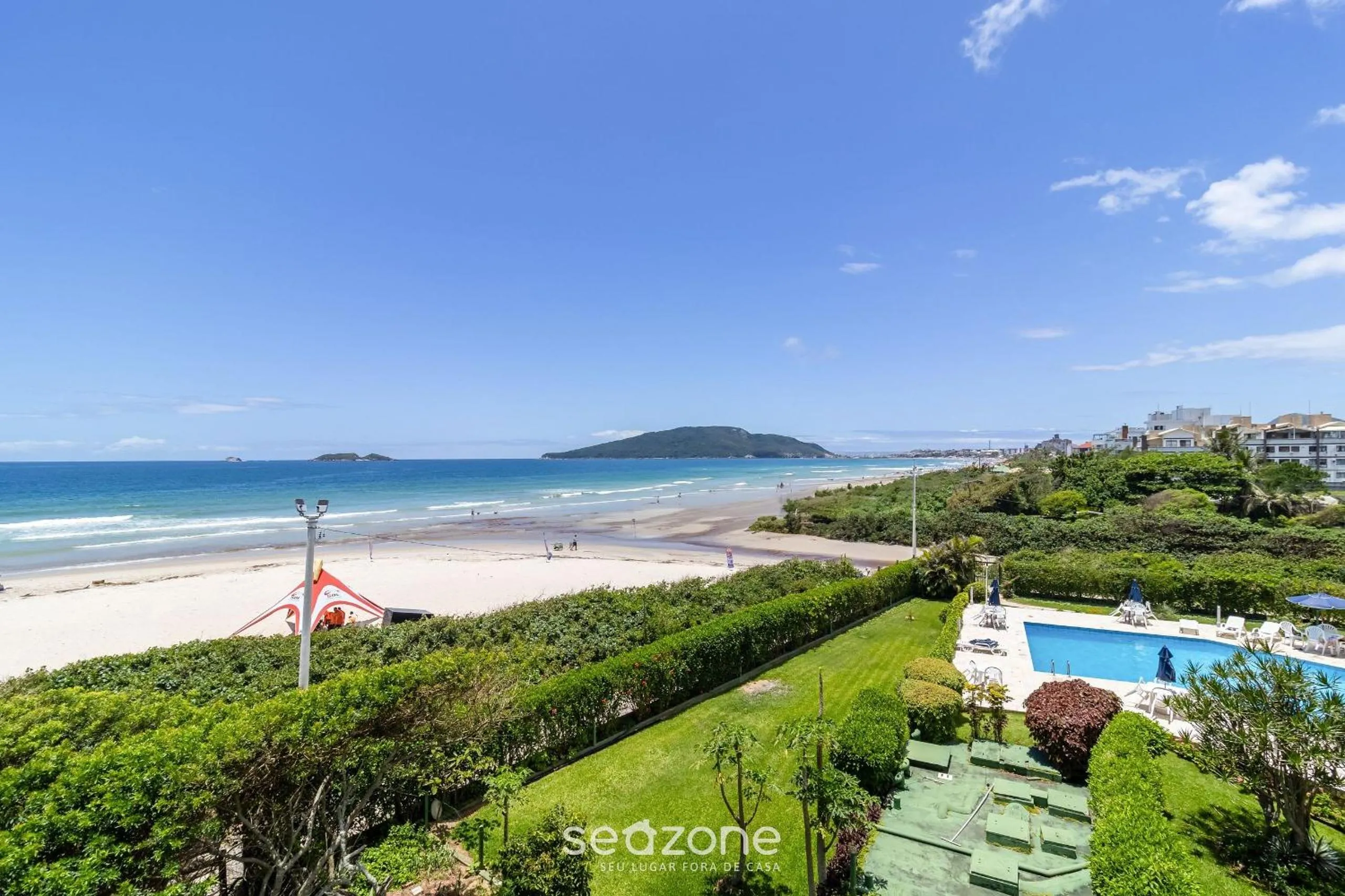Sea view in Condomínio Pé na Areia c/ Piscina em Florianópolis - EAR
