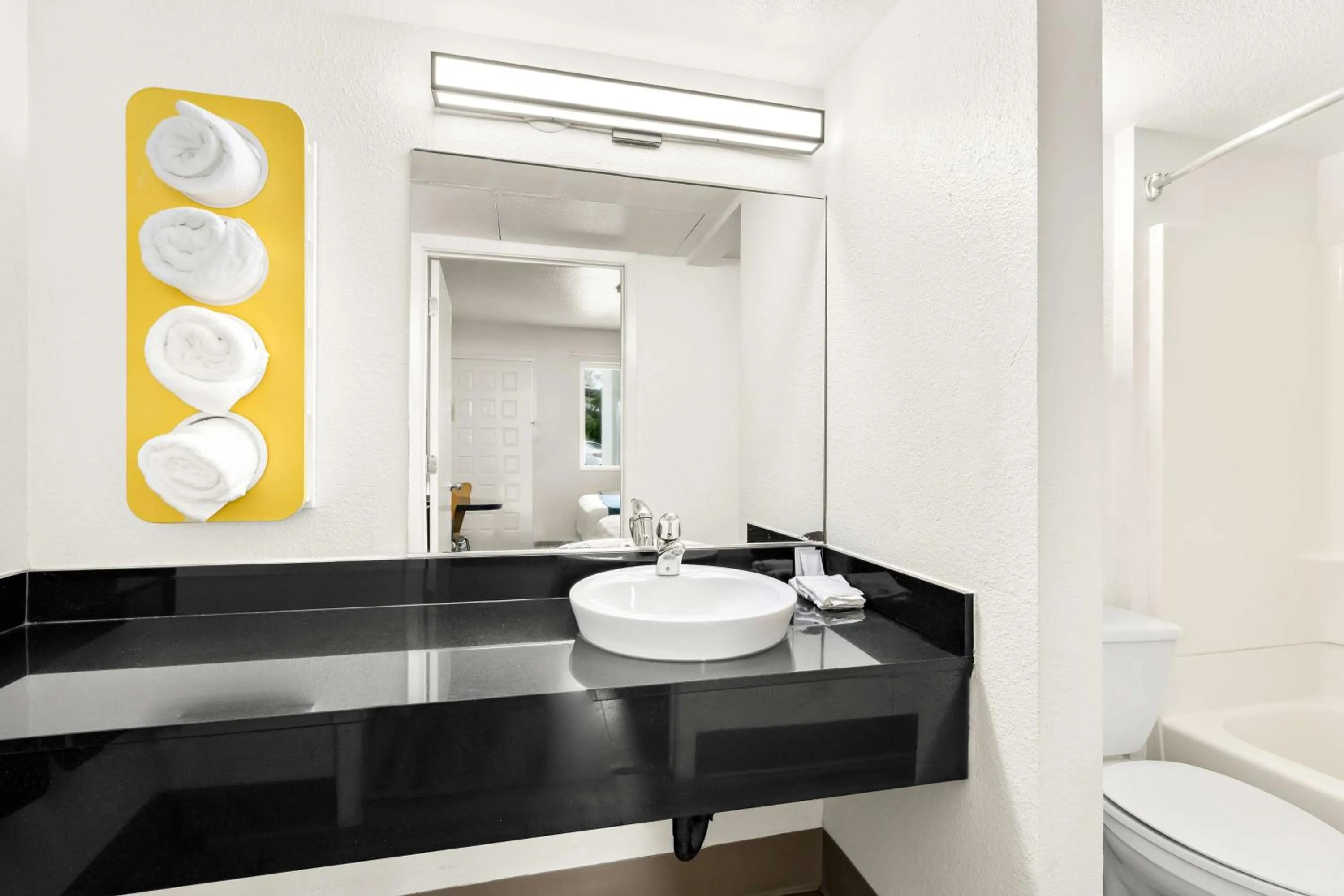 Bathroom in Studio 6 Suites Carpinteria, CA Santa Barbara South