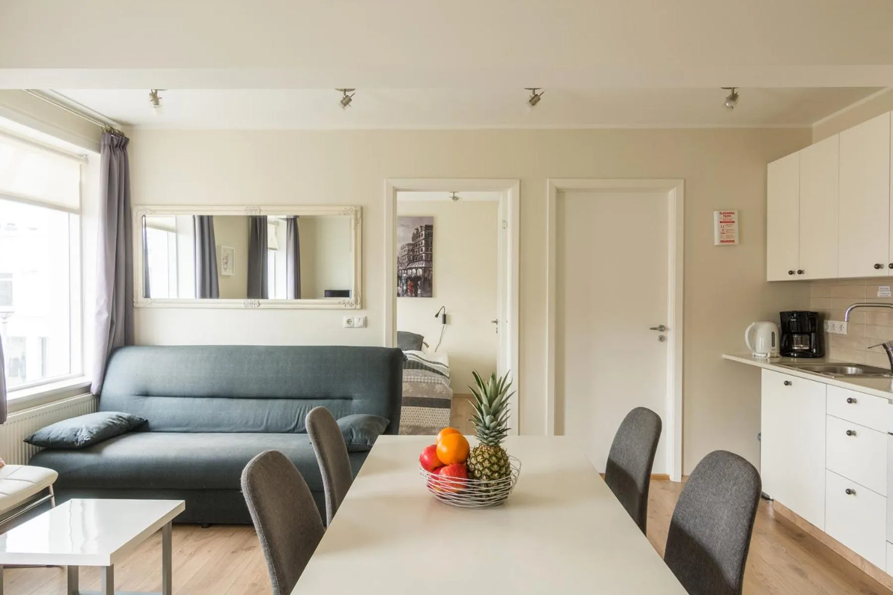 Living room in Acco Town Square Apartments