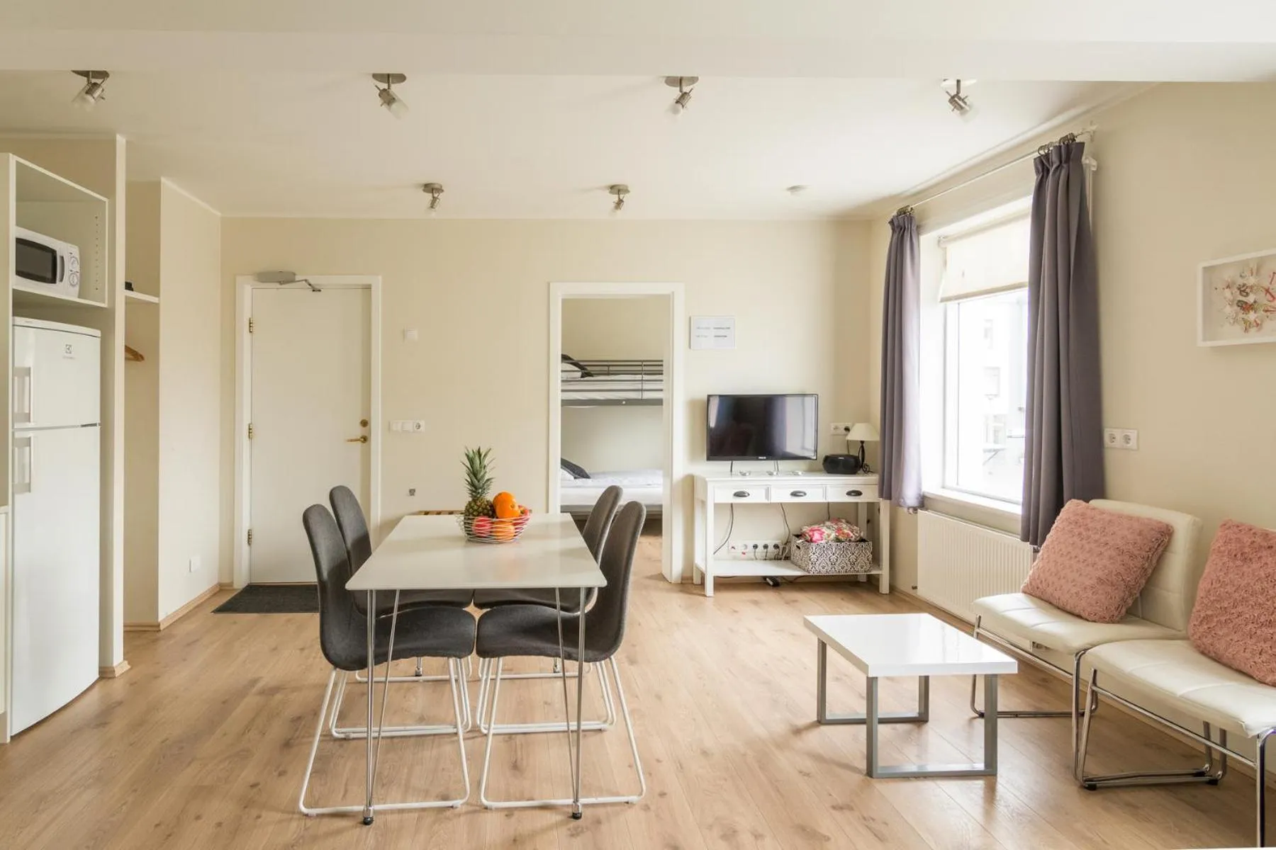 Living room in Acco Town Square Apartments