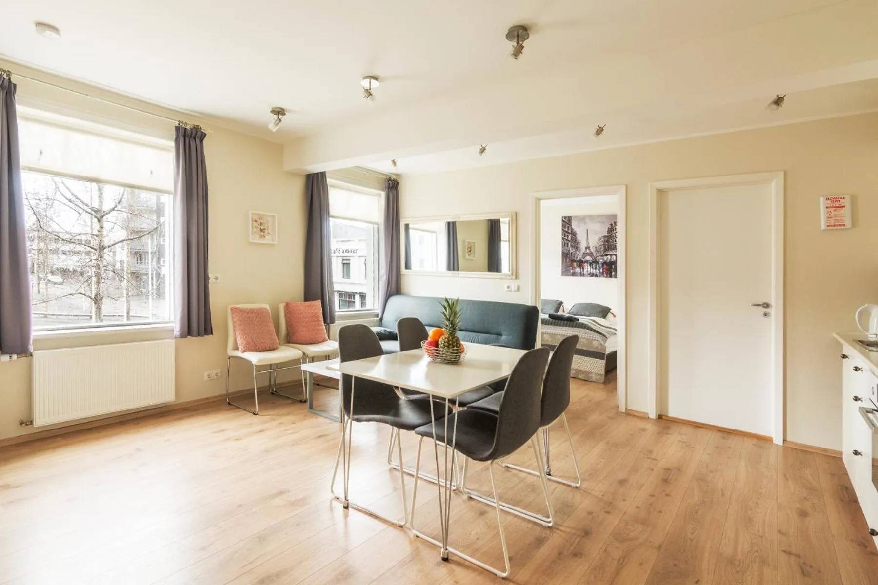 Living room in Acco Town Square Apartments