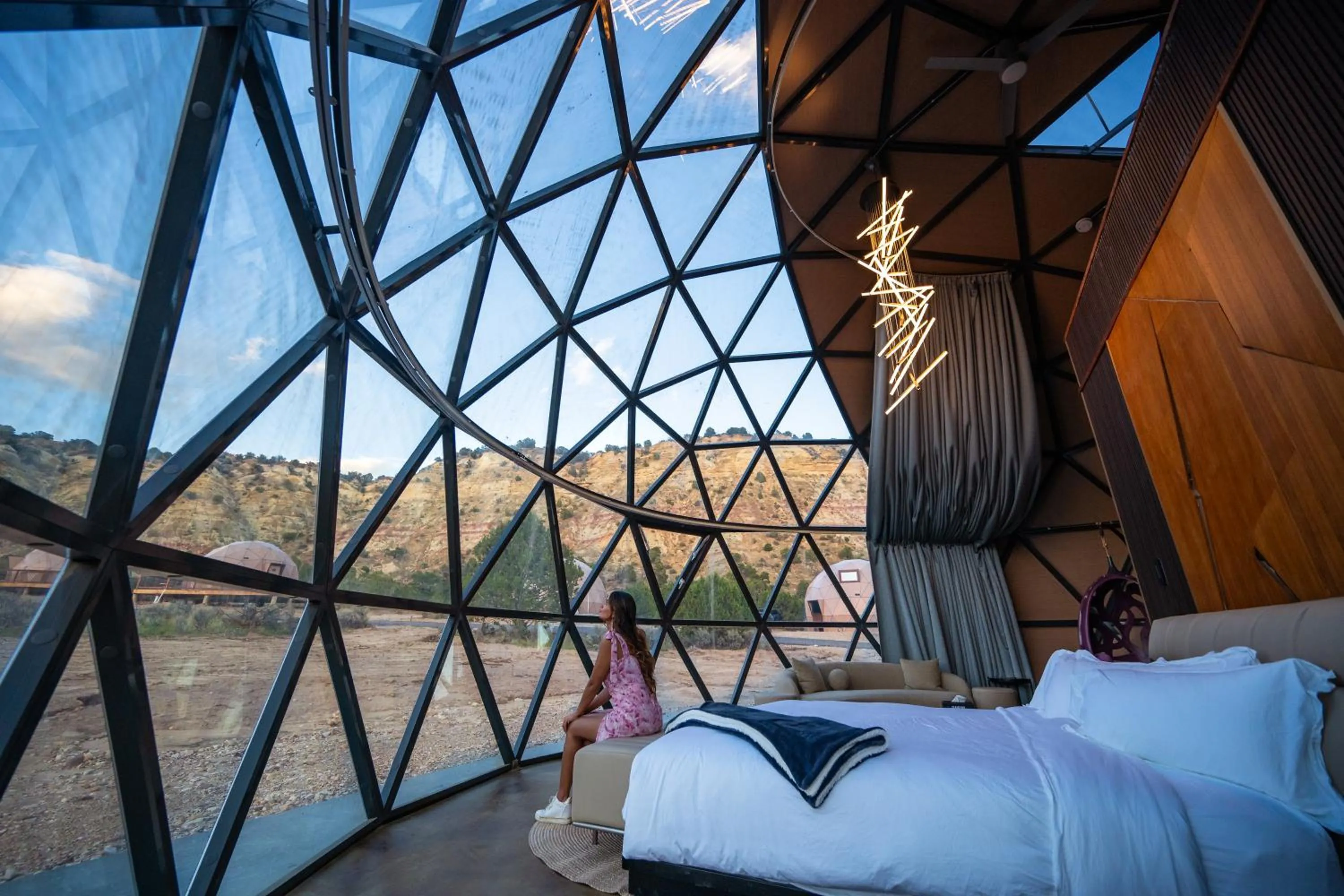 Bedroom, Bed in Clear Sky Resorts - Bryce Canyon - Unique Stargazing Domes