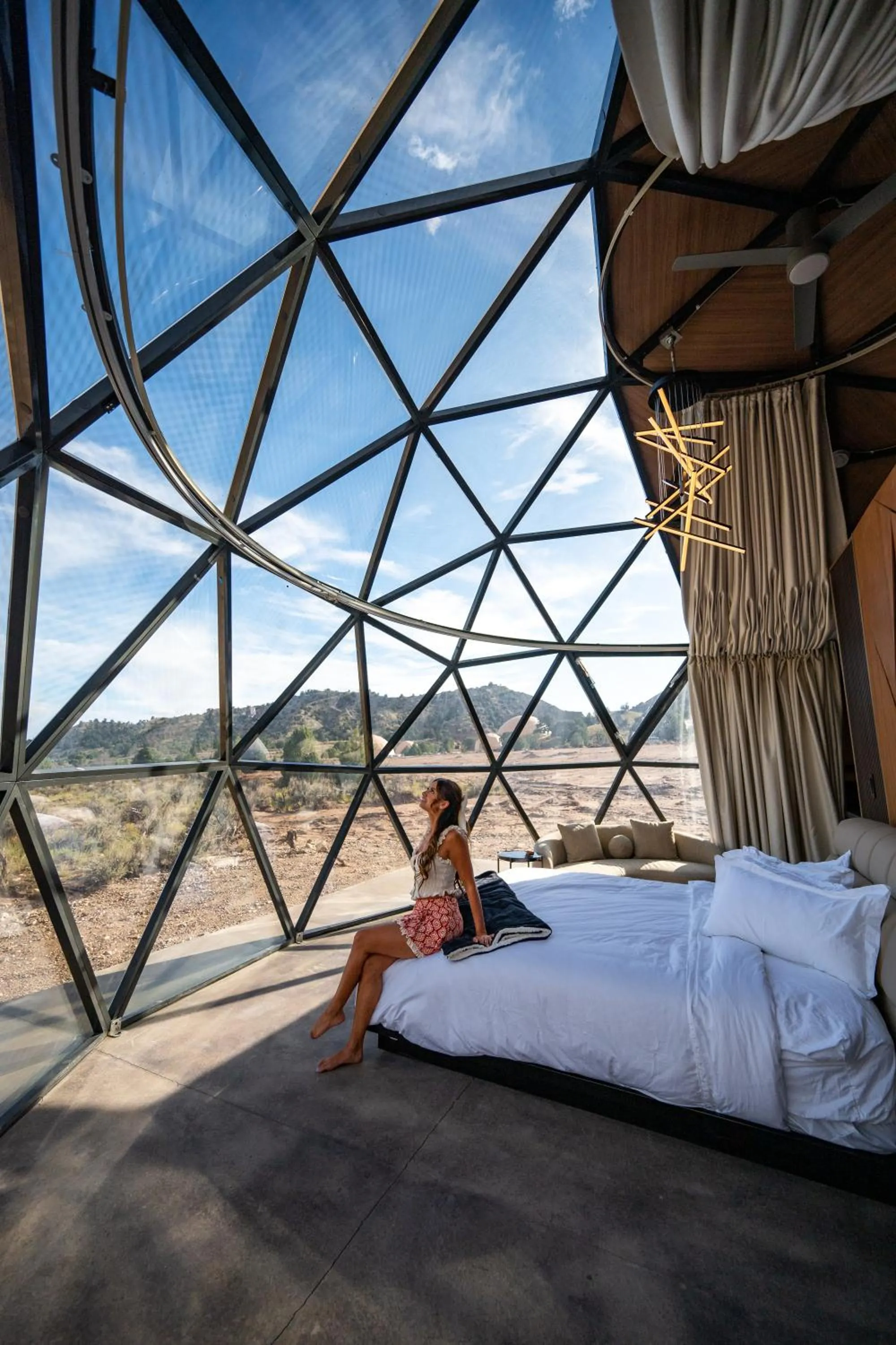 Bedroom, Bed in Clear Sky Resorts - Bryce Canyon - Unique Stargazing Domes