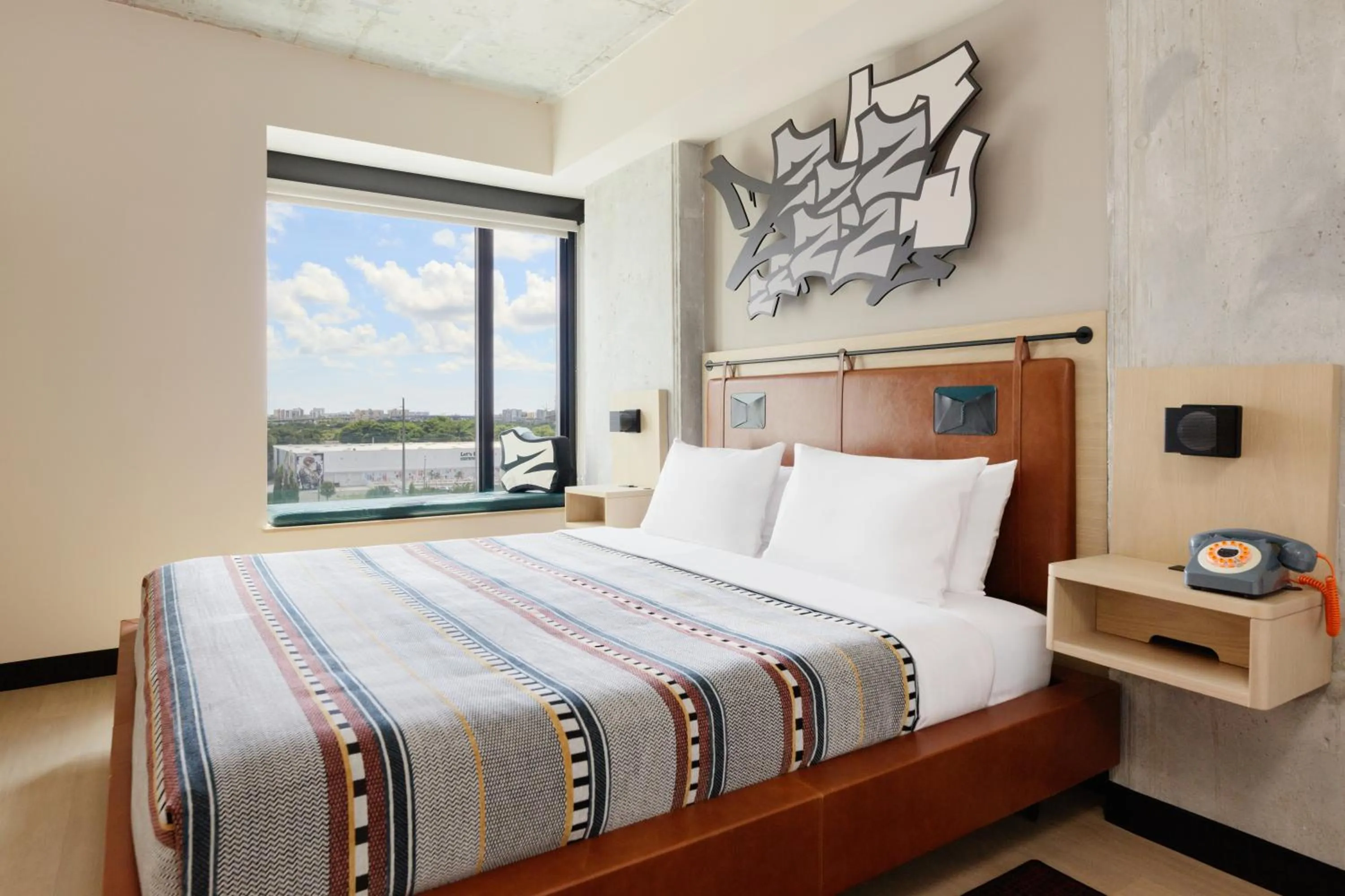 Bed in Moxy Miami Wynwood