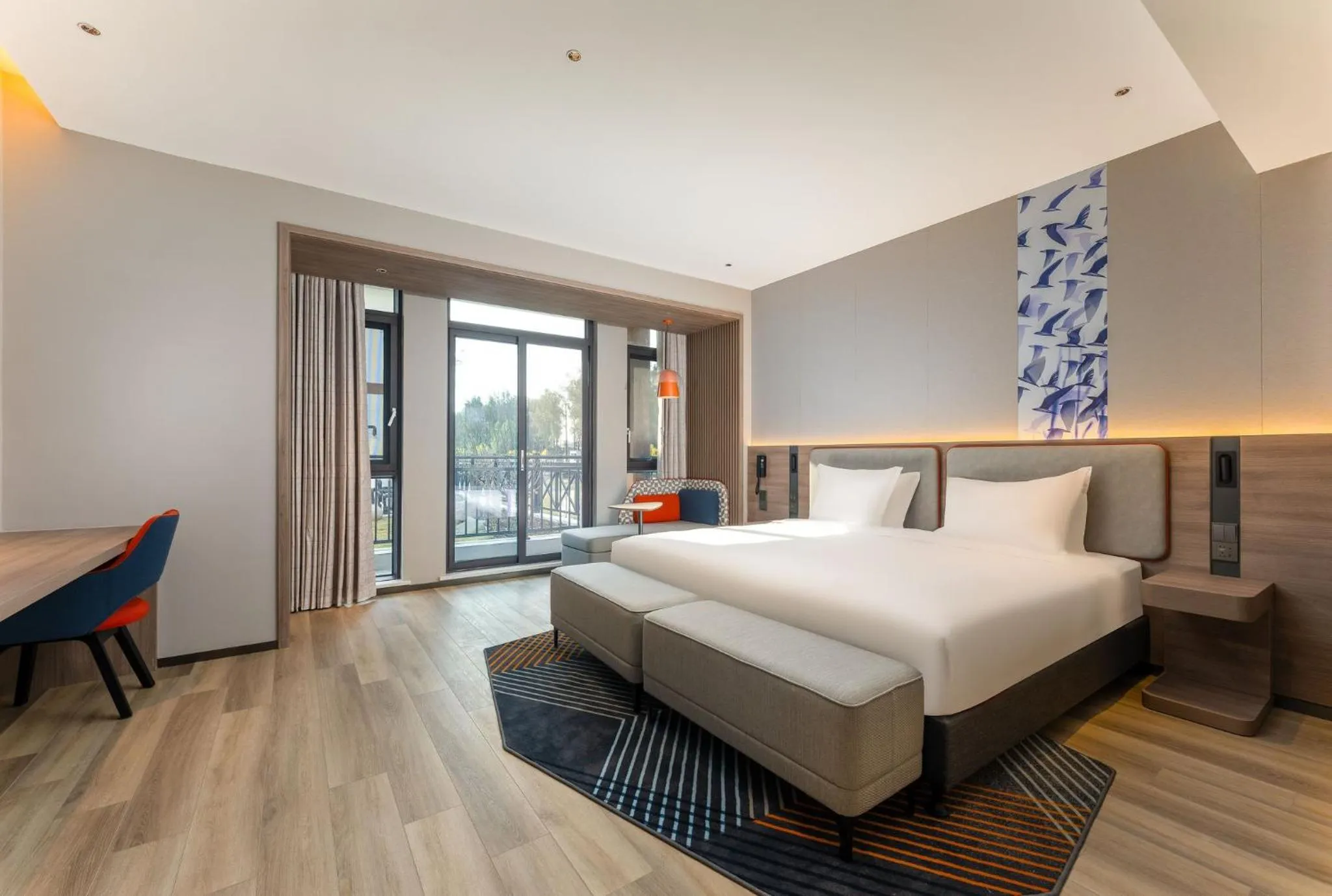 Photo of the whole room, Bed in Holiday Inn Express Yuhuan Wetland Park by IHG