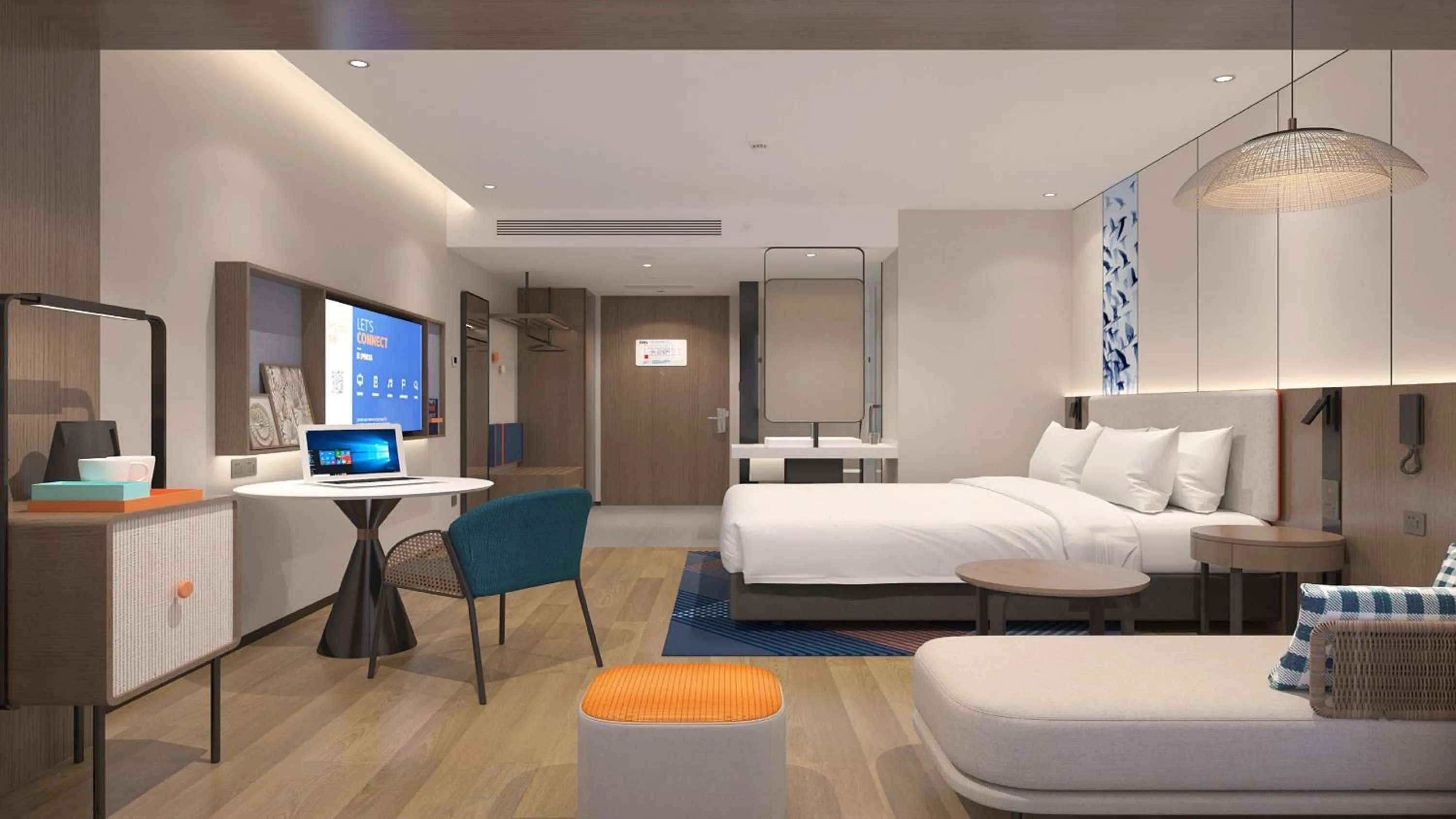 Photo of the whole room, Bed in Holiday Inn Express Yuhuan Wetland Park by IHG