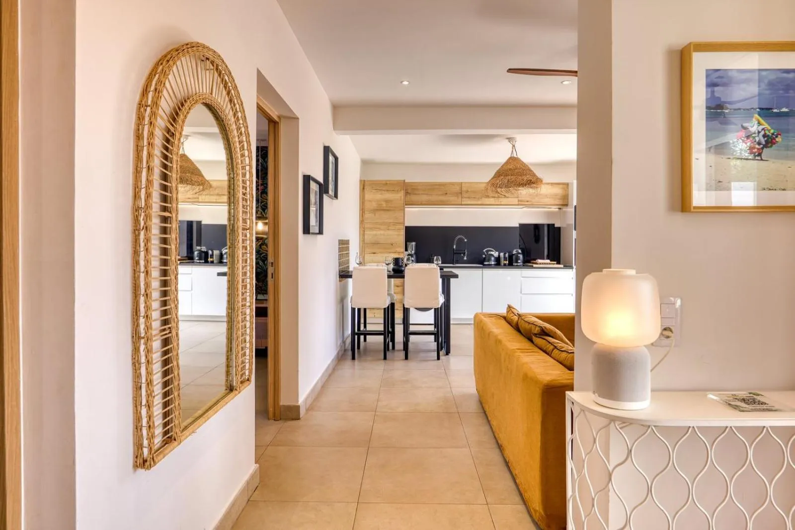 Living room in Le Moma by the ocean