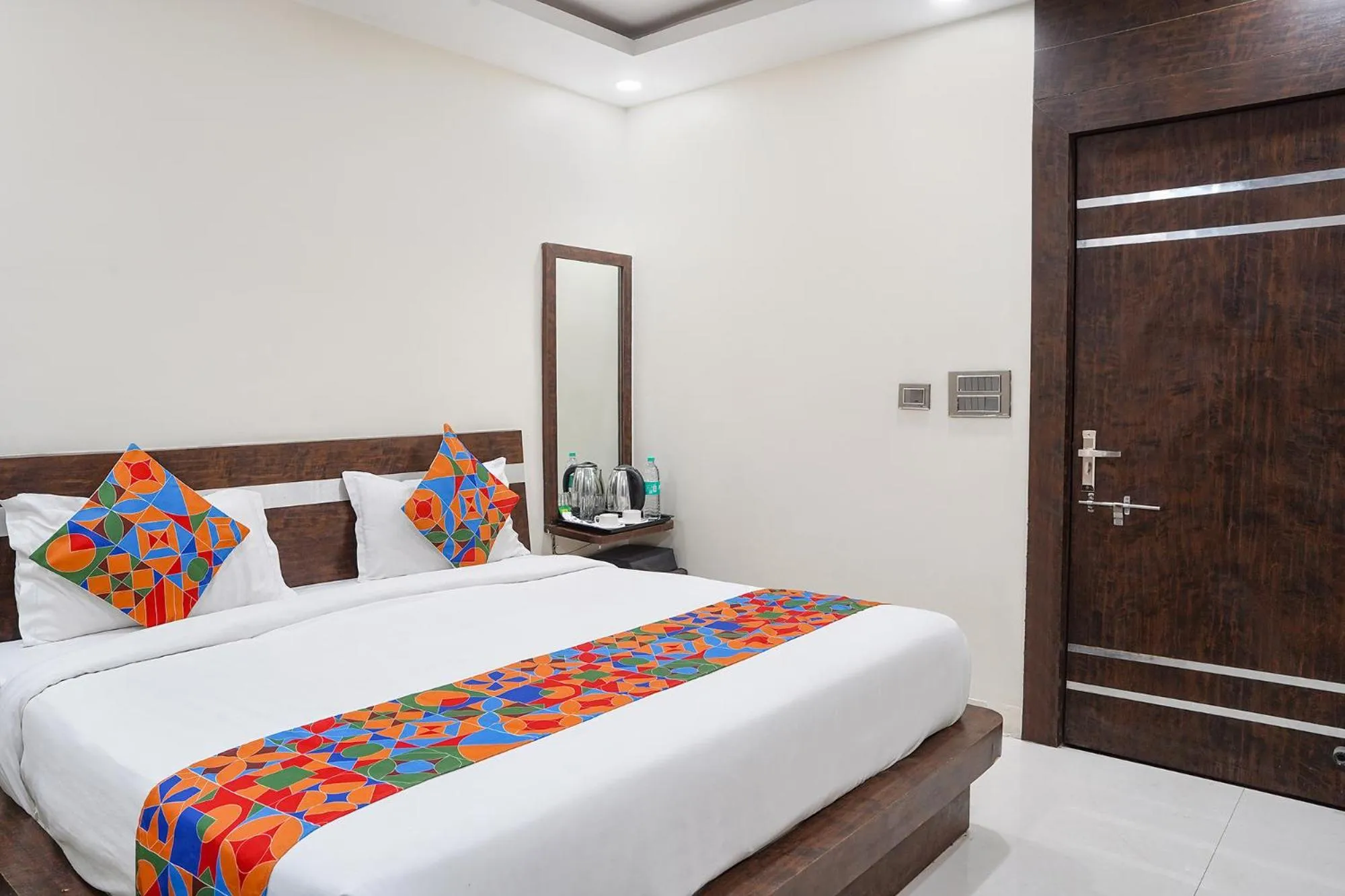 Bed in FabHotel Jalsa DLX