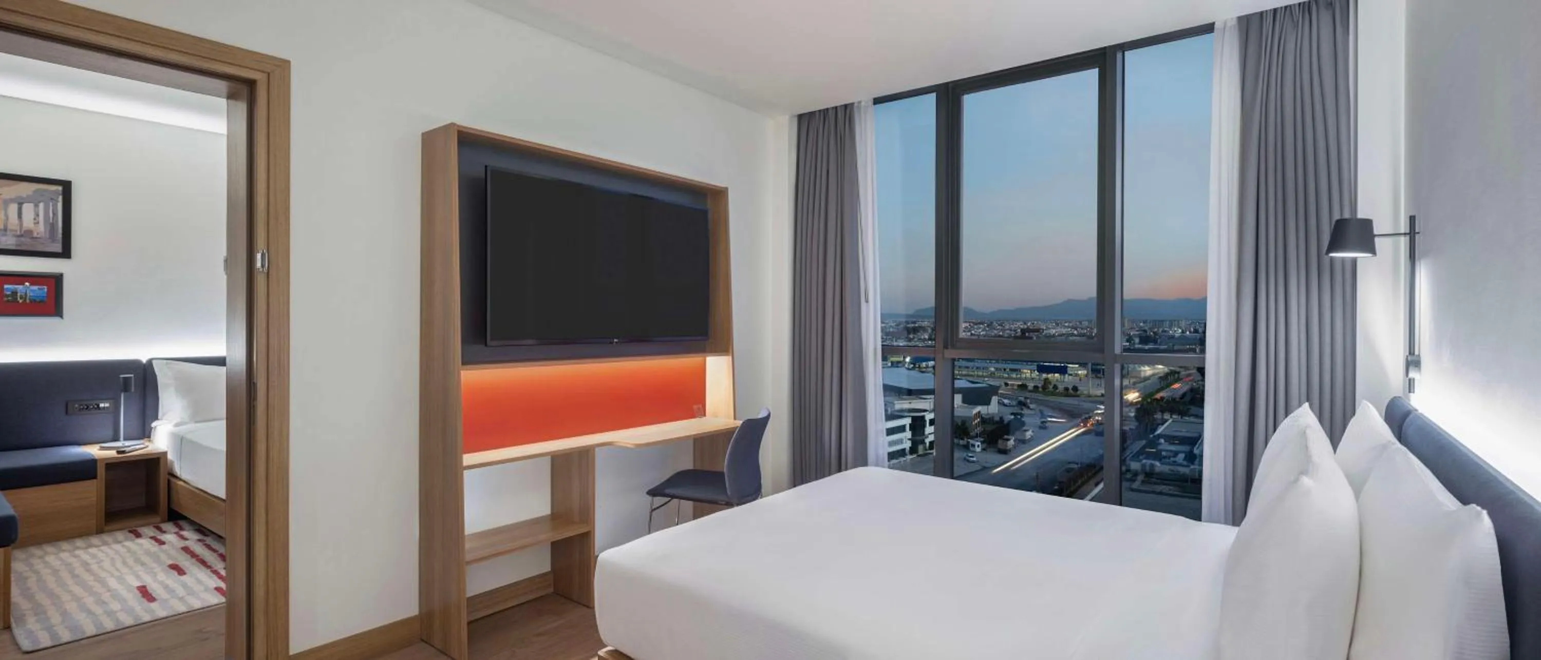 Bedroom, Bed in Hampton by Hilton Antalya Airport