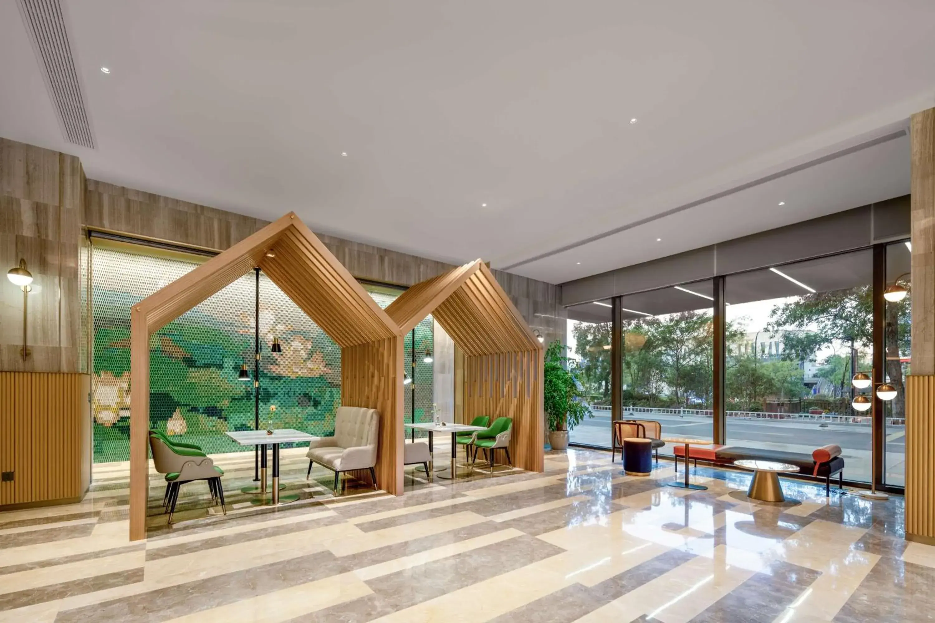 Lobby or reception in Hilton Garden Inn Nantong Haohe Scenic Area Lobby or reception in Hilton Garden Inn Nantong Haohe Scenic Area