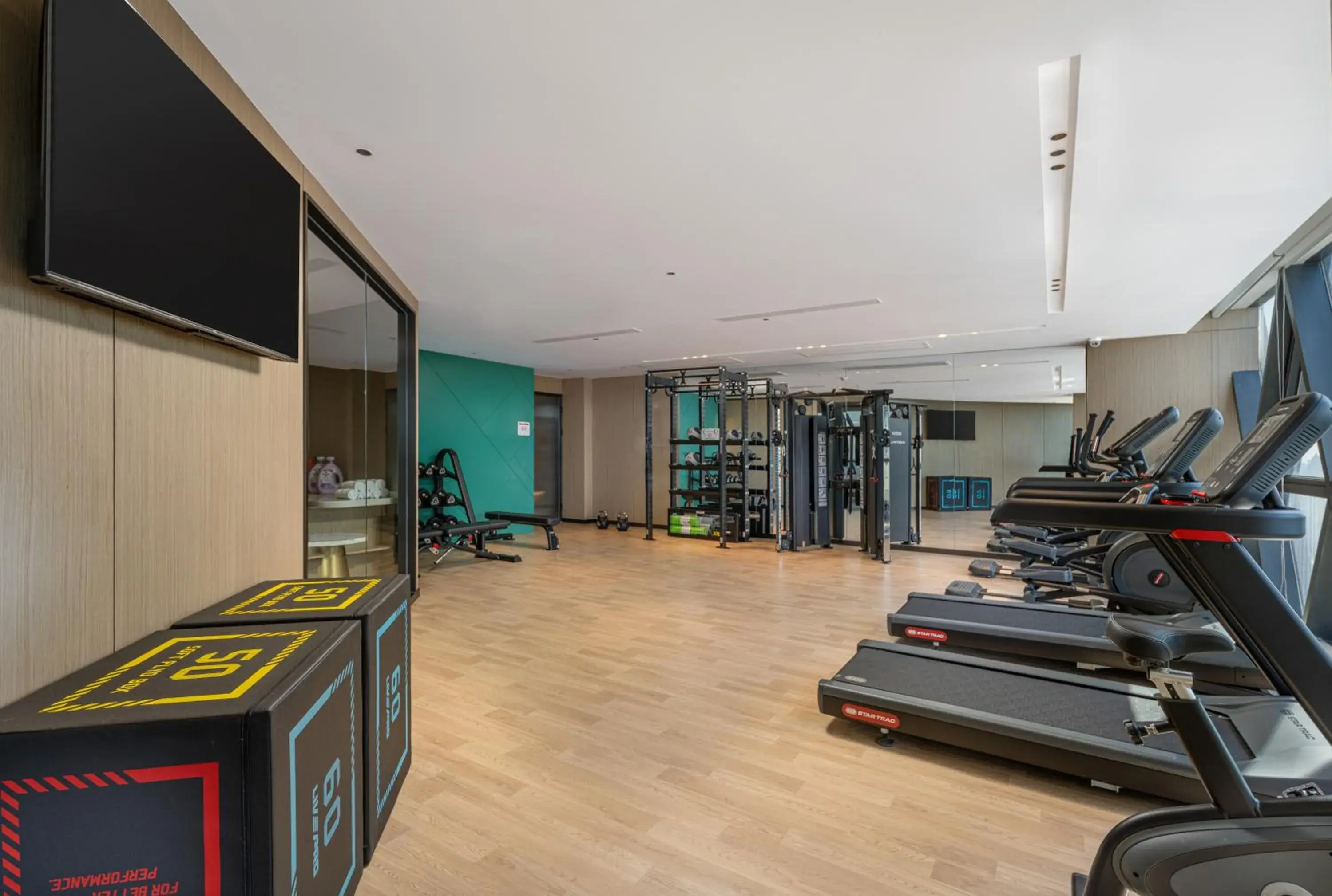 Fitness centre/facilities in Hilton Garden Inn Nantong Haohe Scenic Area Fitness centre/facilities in Hilton Garden Inn Nantong Haohe Scenic Area