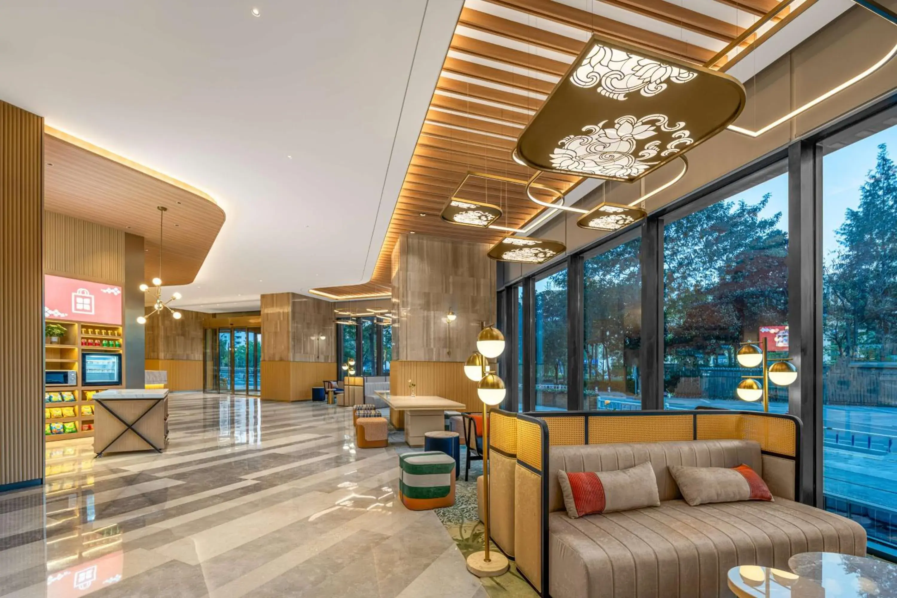 Lobby or reception in Hilton Garden Inn Nantong Haohe Scenic Area Lobby or reception in Hilton Garden Inn Nantong Haohe Scenic Area