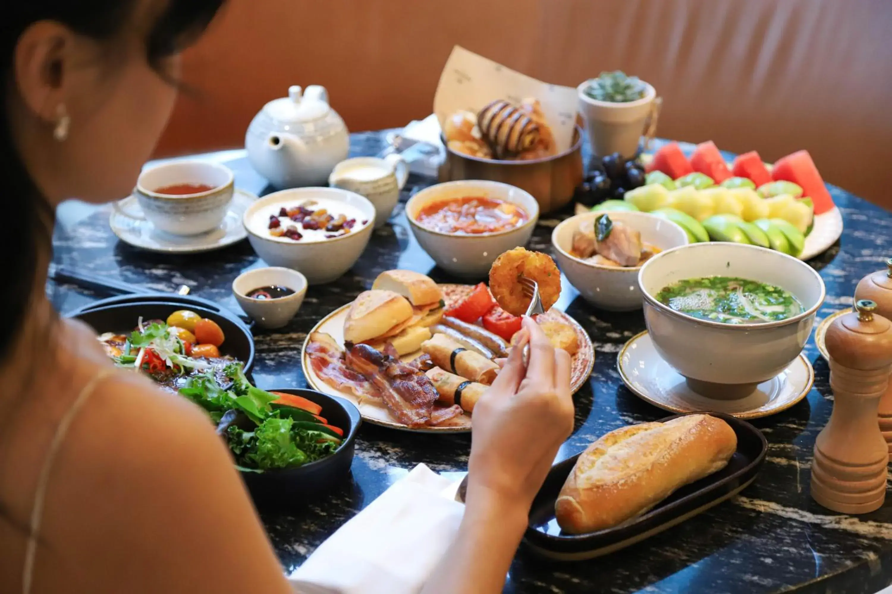 Buffet breakfast in Hilton Saigon Buffet breakfast in Hilton Saigon