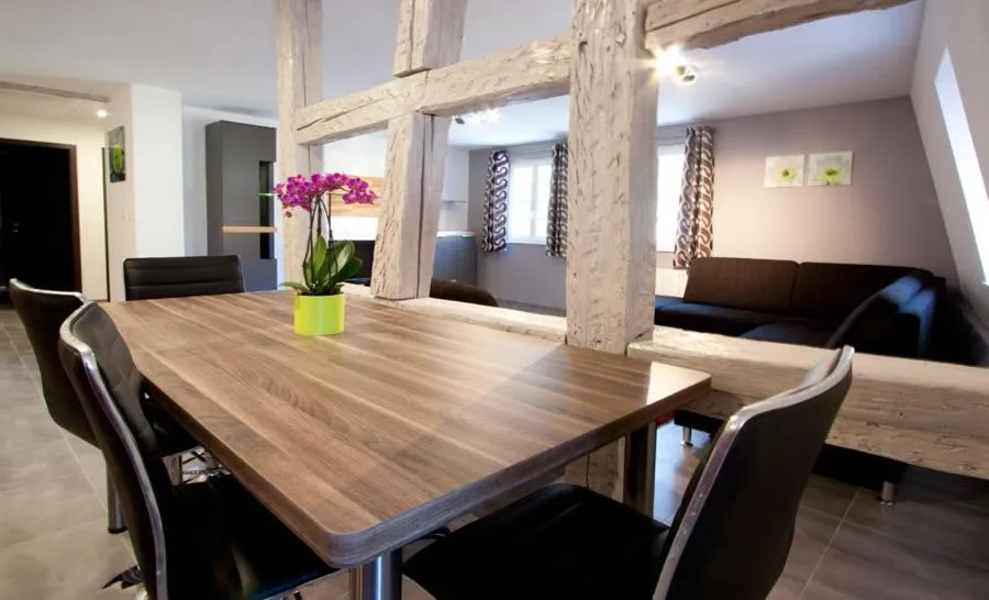 Kitchen or kitchenette in Appartements Le Hupsa Pfannala