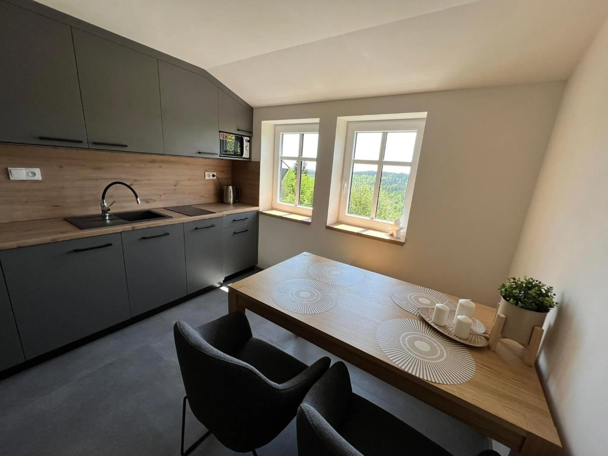 Kitchen or kitchenette in Ludvíkova bouda