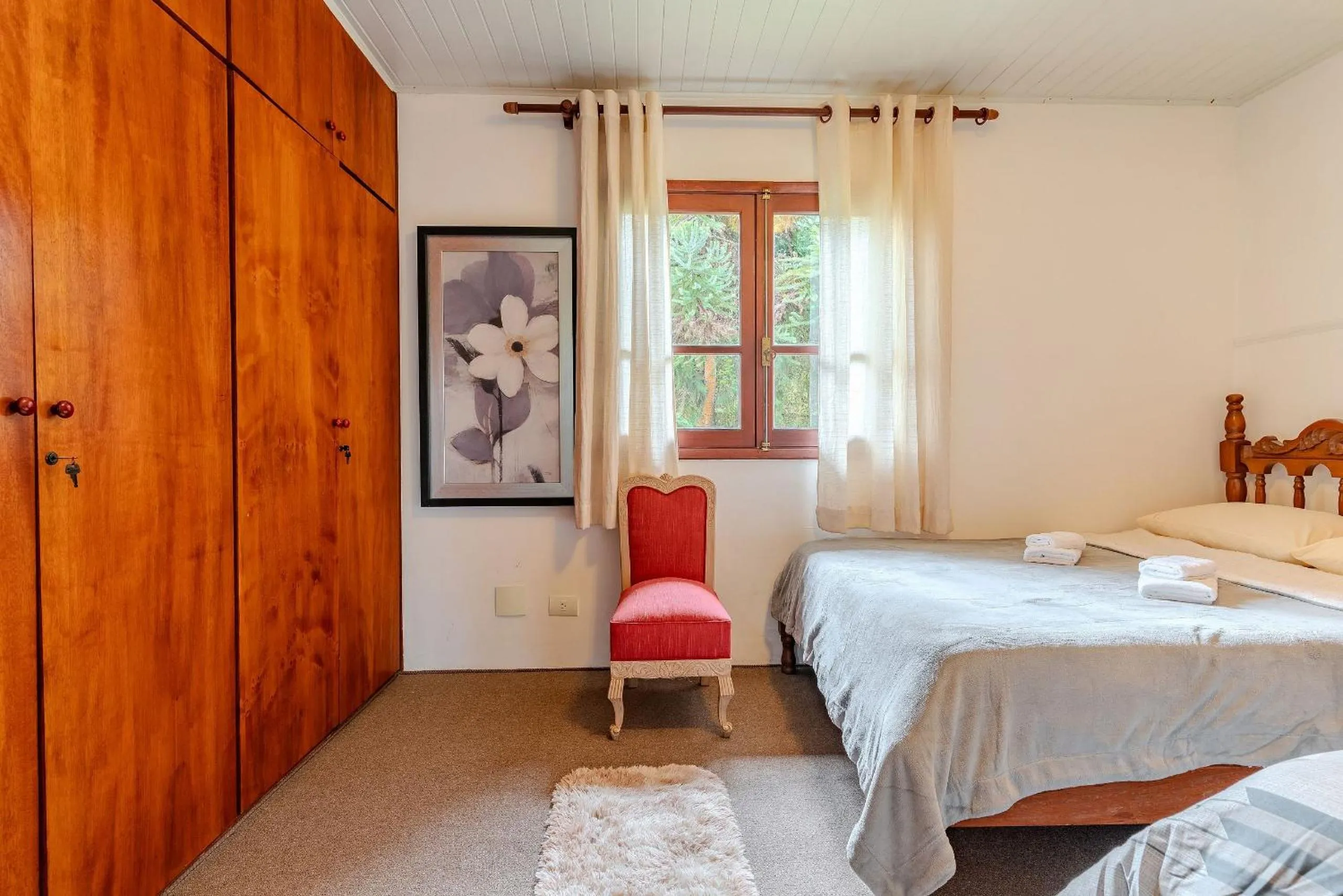 Bed in Lindo Apartamento próximo ao centro do Capivari