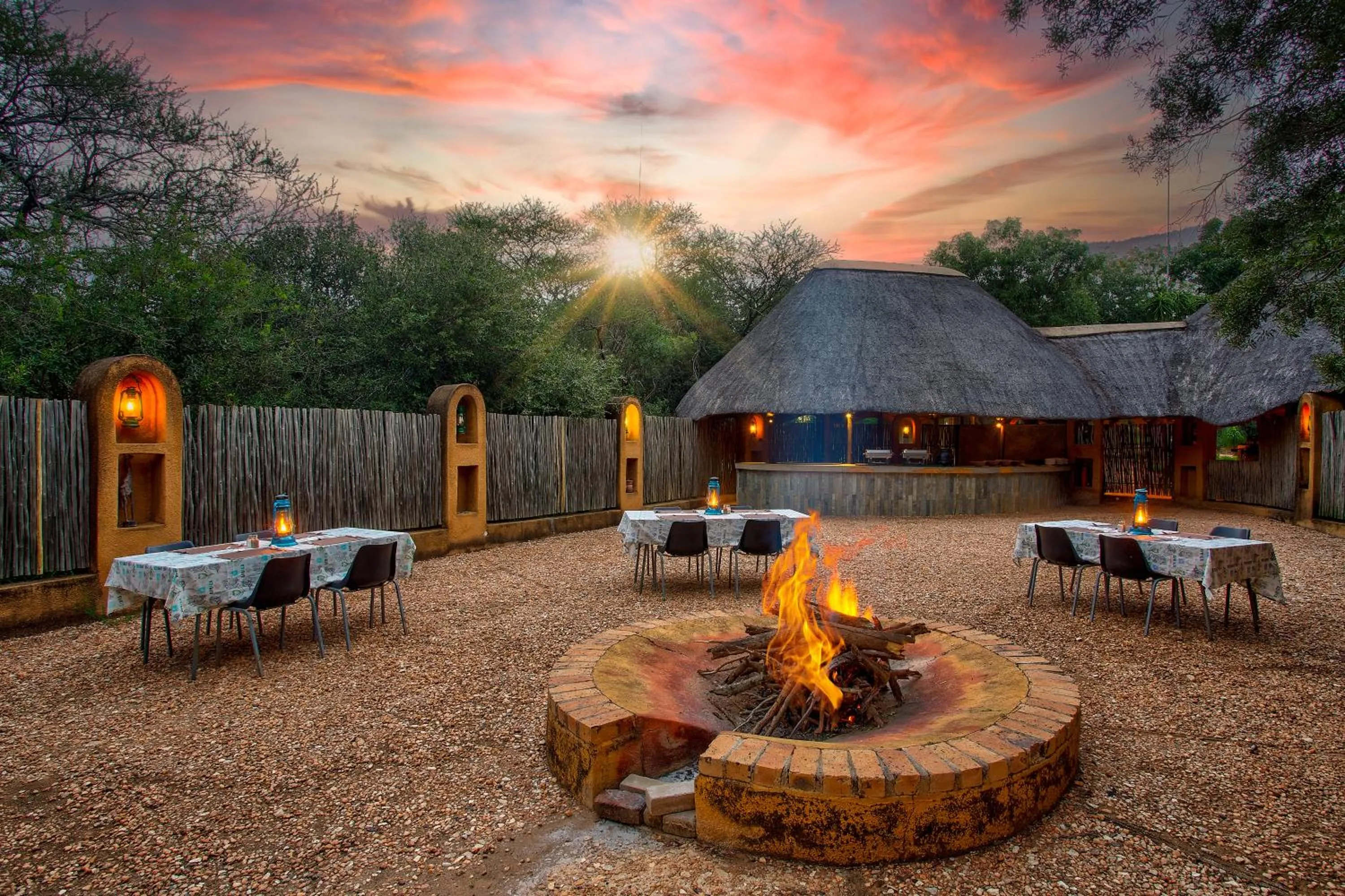 Dinner in Kubu Safari Lodge