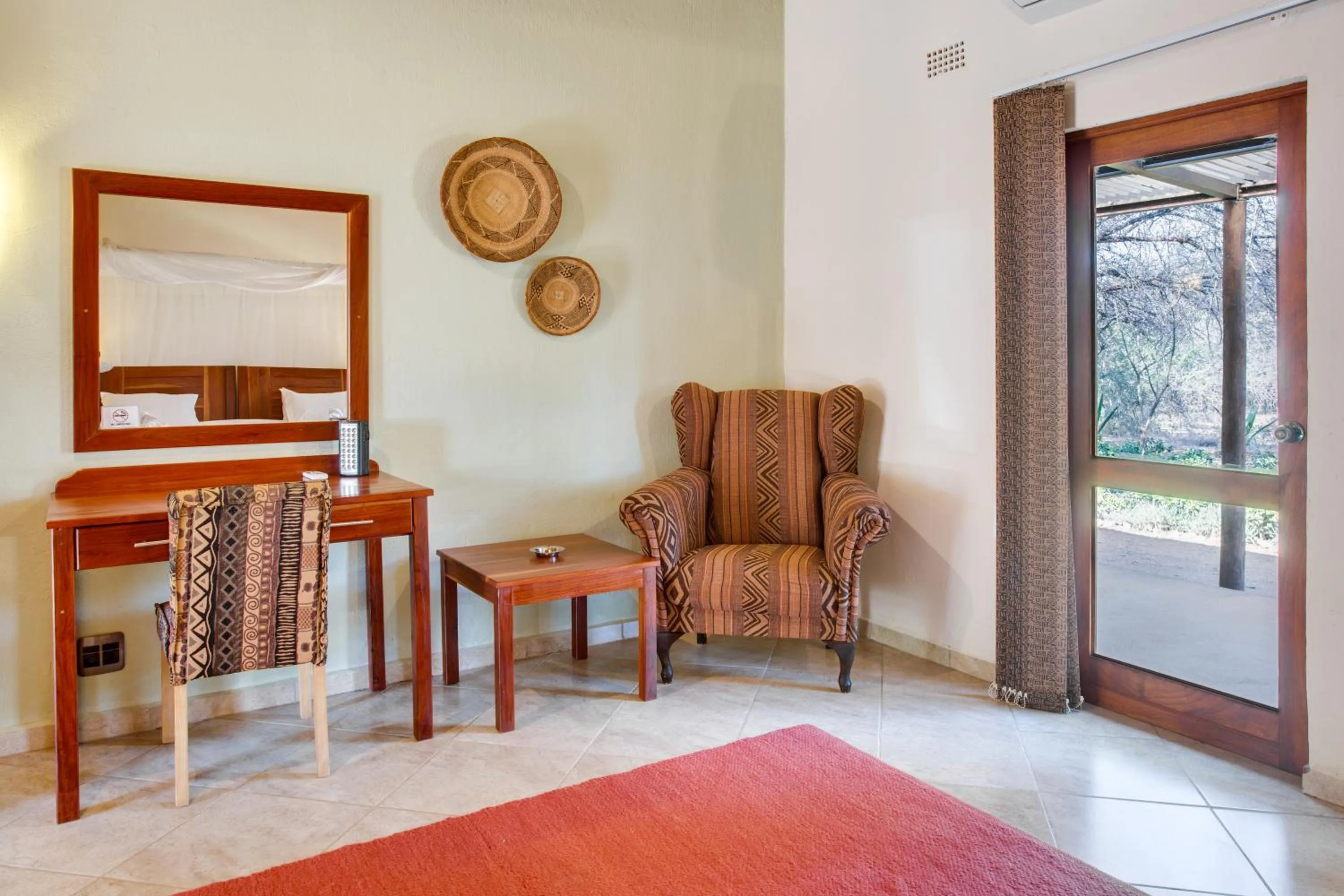 Seating area in Kubu Safari Lodge
