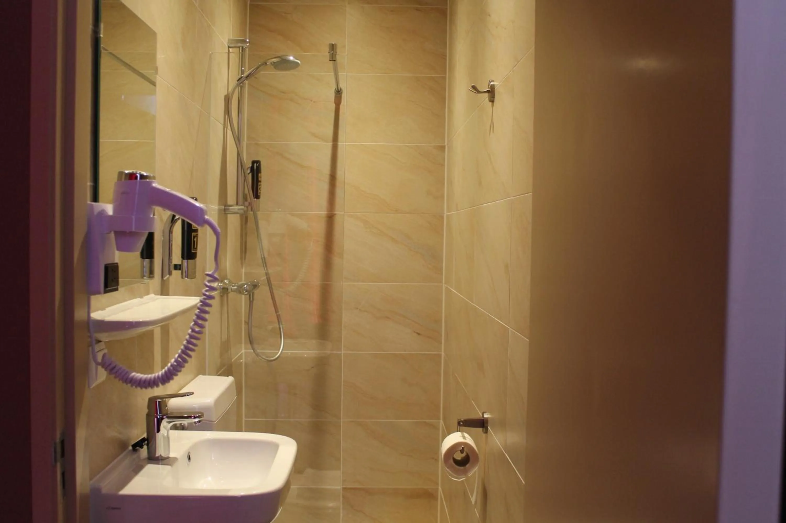 Shower in Aston City Hotel